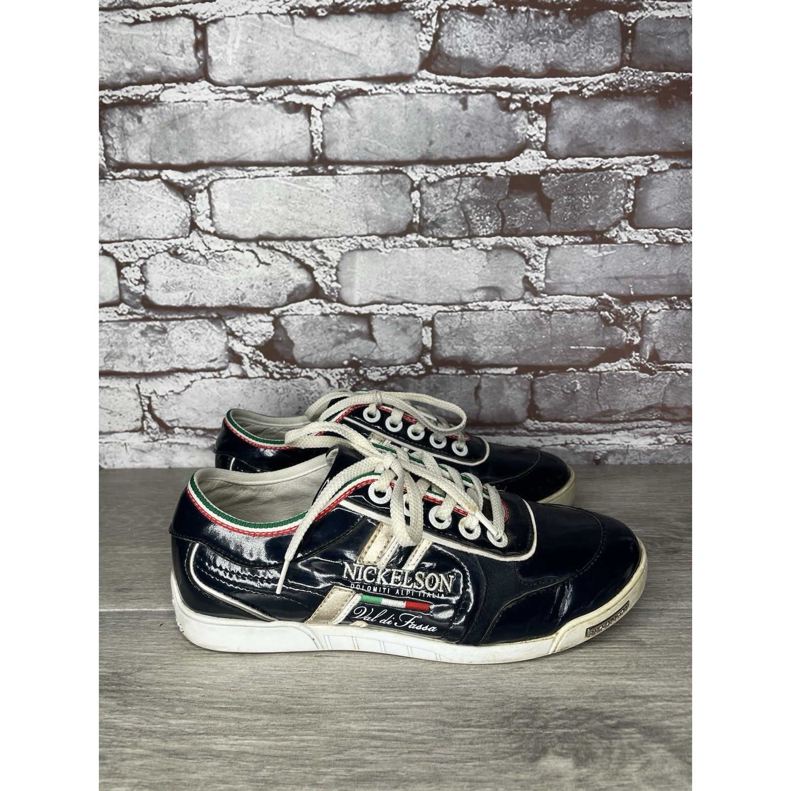 Studio Nicholson NICKELSON Fiera Blue Patent Leather Low Top Lace Sneakers Wo Size US 7.5 / IT 37.5 - 4 Thumbnail