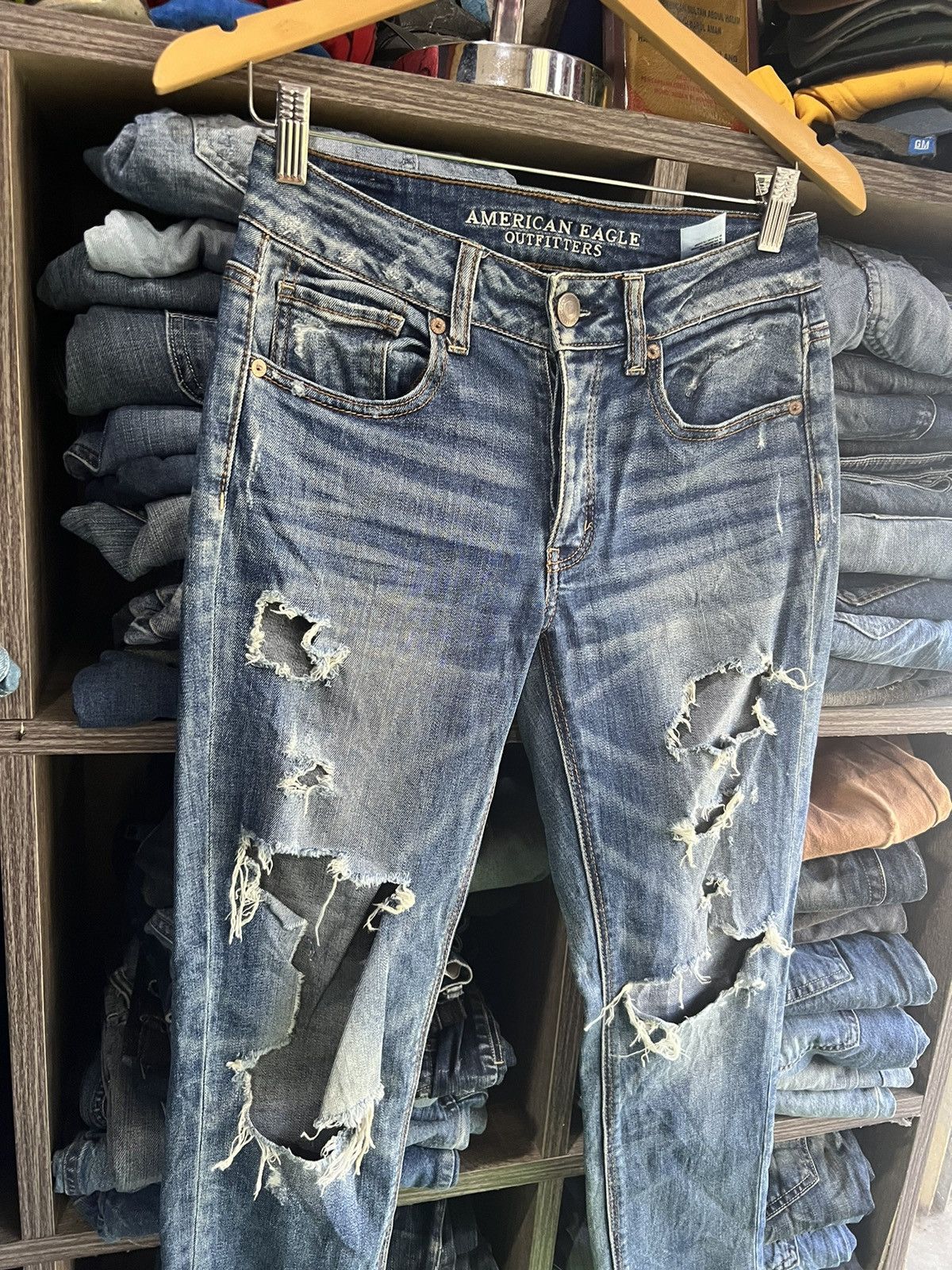 American Eagle Outfitters 🔥American Eagle Outfitters Distressed Denim Size 28" / US 6 / IT 42 - 5 Thumbnail