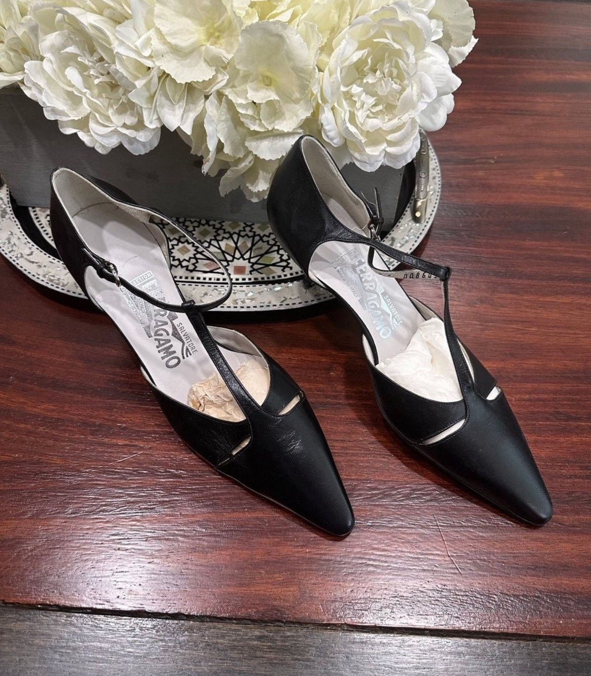 Salvatore Ferragamo Woven SlingBack Heels size 7”5