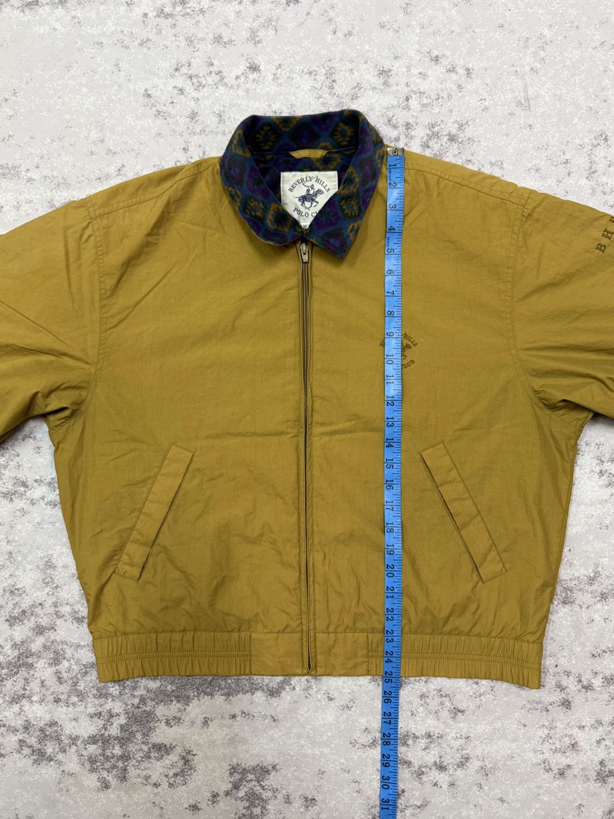 Beverly Hills Polo Club Vintage BHPC mustard yellow patterned fleece lining jacket Size US M / EU 48-50 / 2 - 20 Thumbnail