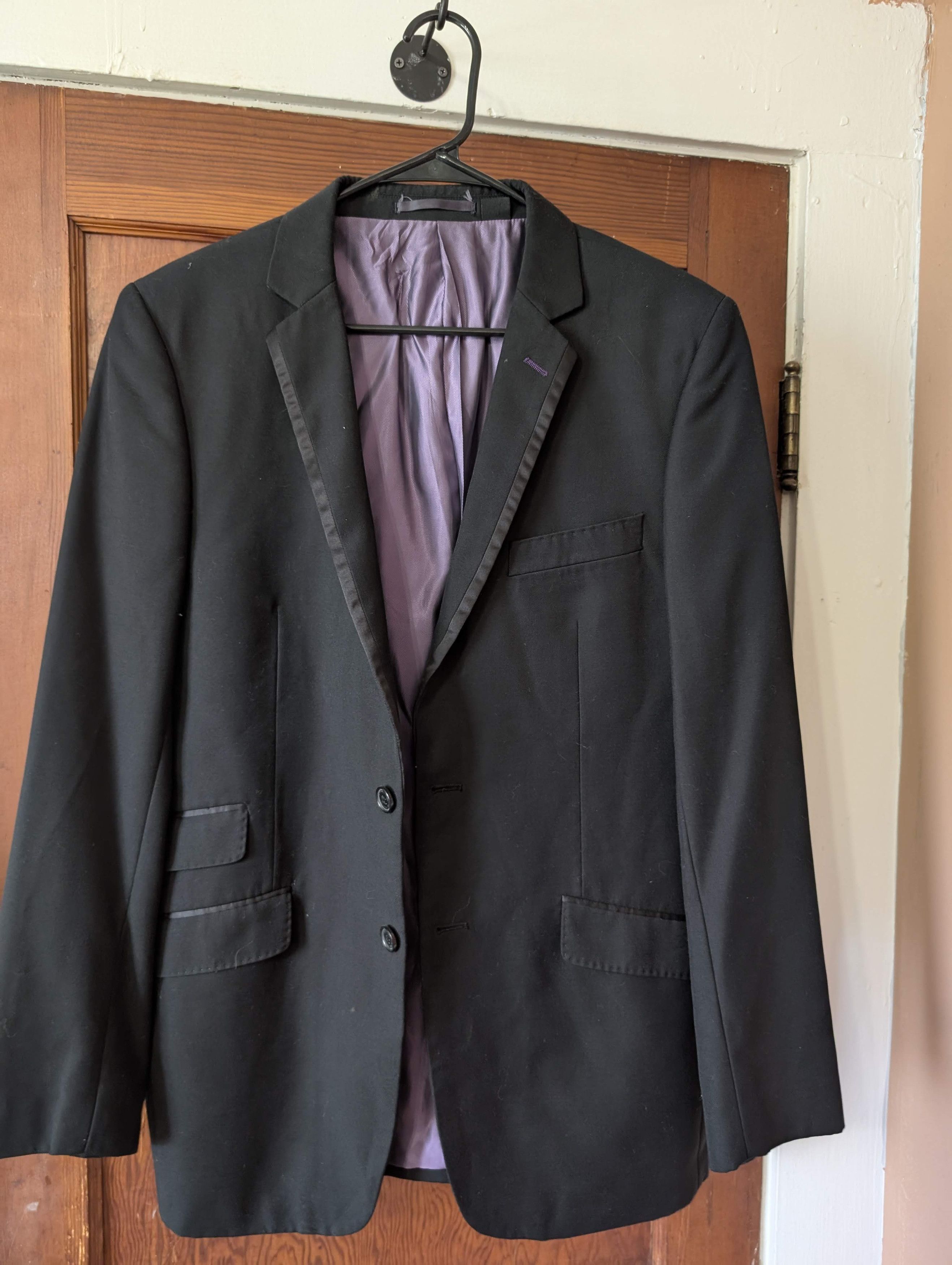 Ben Sherman Ben Sherman Black Satin Lapel Blazer Size 40R - 1 Thumbnail