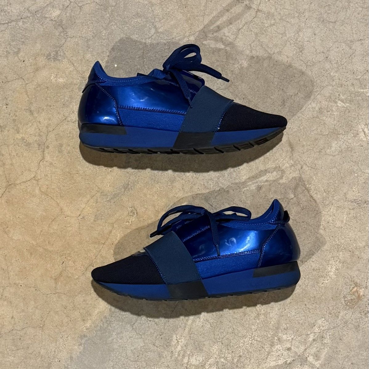 Balenciaga Balenciaga Race Runner Patent Leather Mesh Sneakers EU 37 Size US 7 / IT 37 - 4 Thumbnail