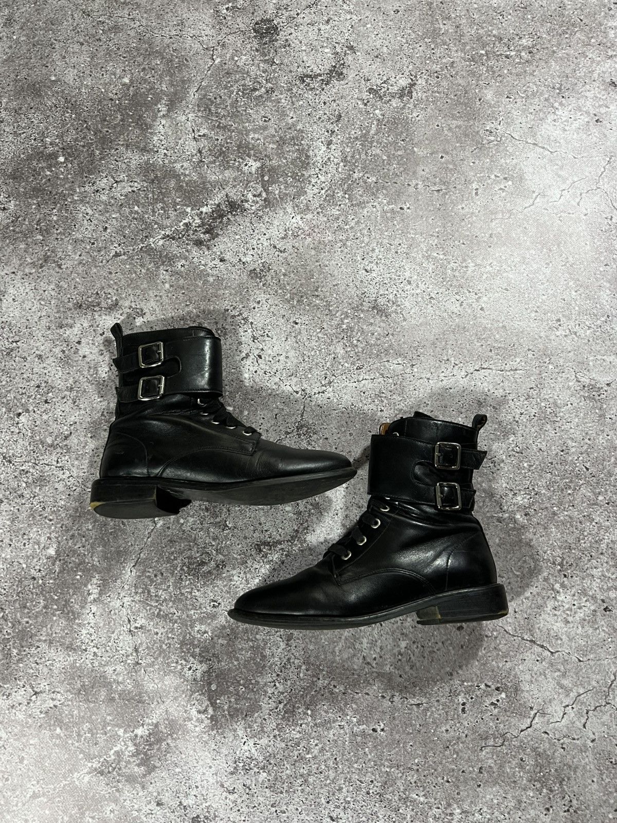 Japanese Brand Avant garde belted ankle boots Leather 38 Size US 8 / IT 38 - 2 Thumbnail