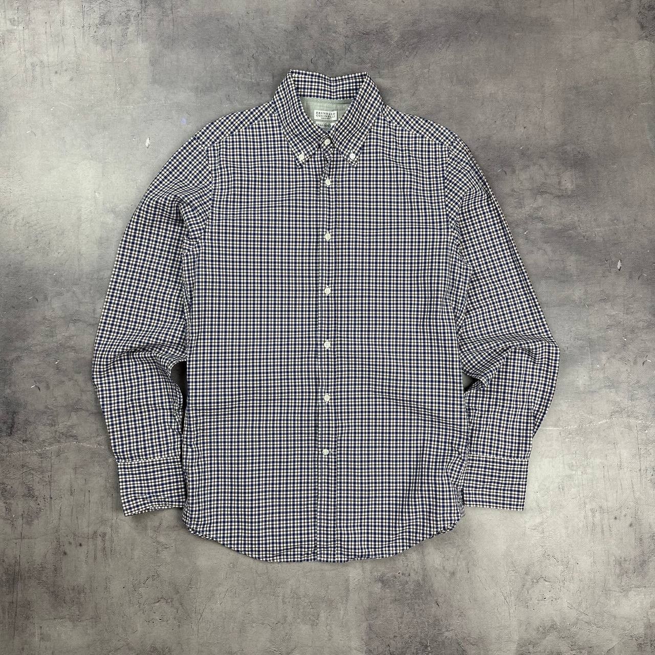 Rare! Brunello Cucinelli Checkered Luxury Shirt