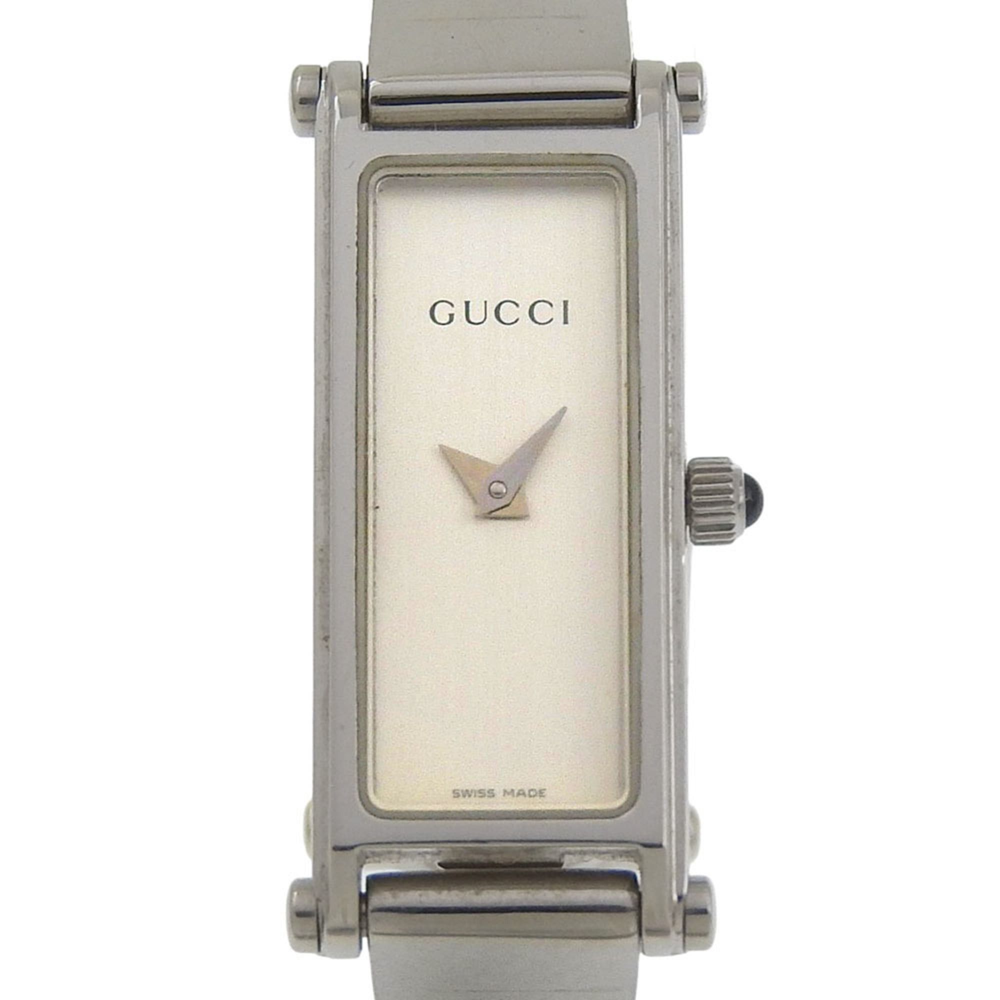 Gucci Gucci 1500L Stainless Steel Quartz Analog Watch with Silver Dial for Women Size ONE SIZE - 1 Thumbnail
