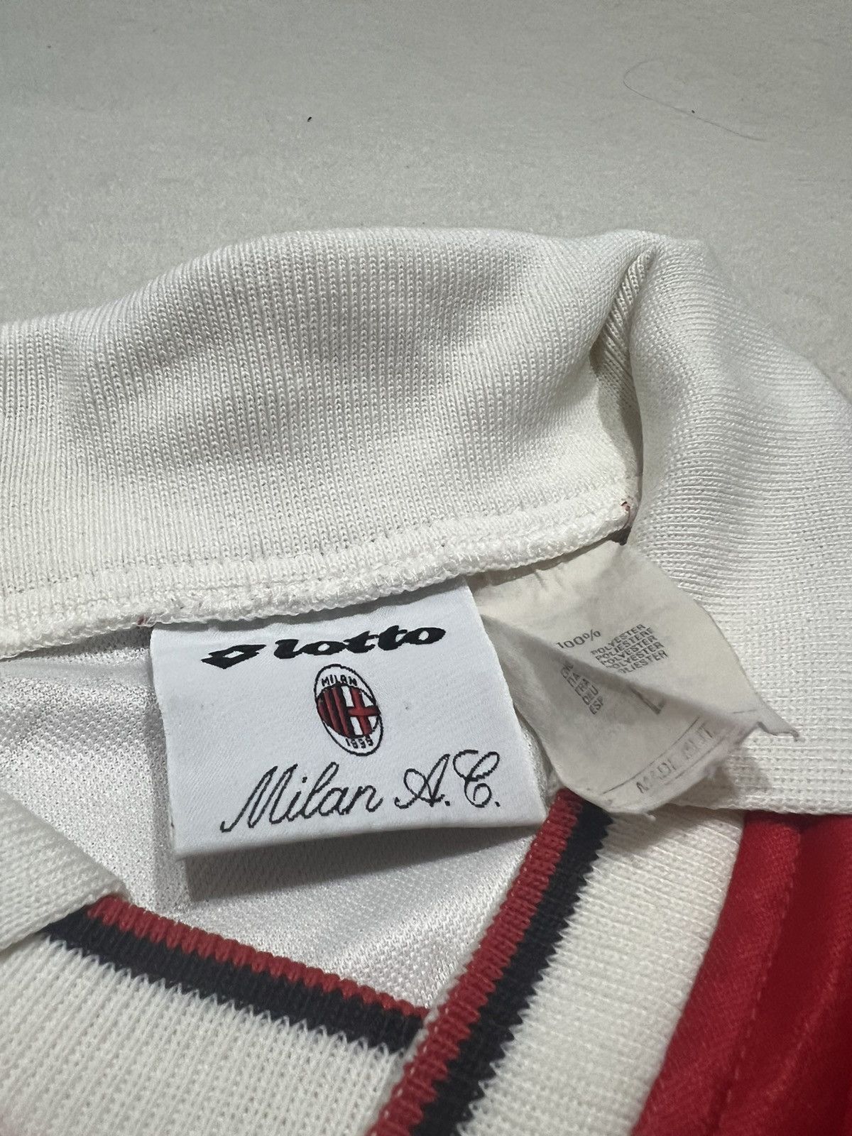 Lotto Sport Ac Milan 1994-95 Lotto Away Longsleeve Jersey Size US L / EU 52-54 / 3 - 10 Thumbnail