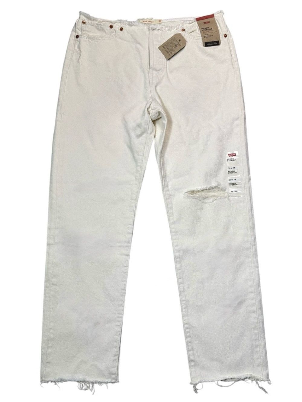 Levi's NWT New Levi's Wedgie Straight Leg Ripped Waistband Jeans I Size 30" / US 8 / IT 44 - 3 Thumbnail