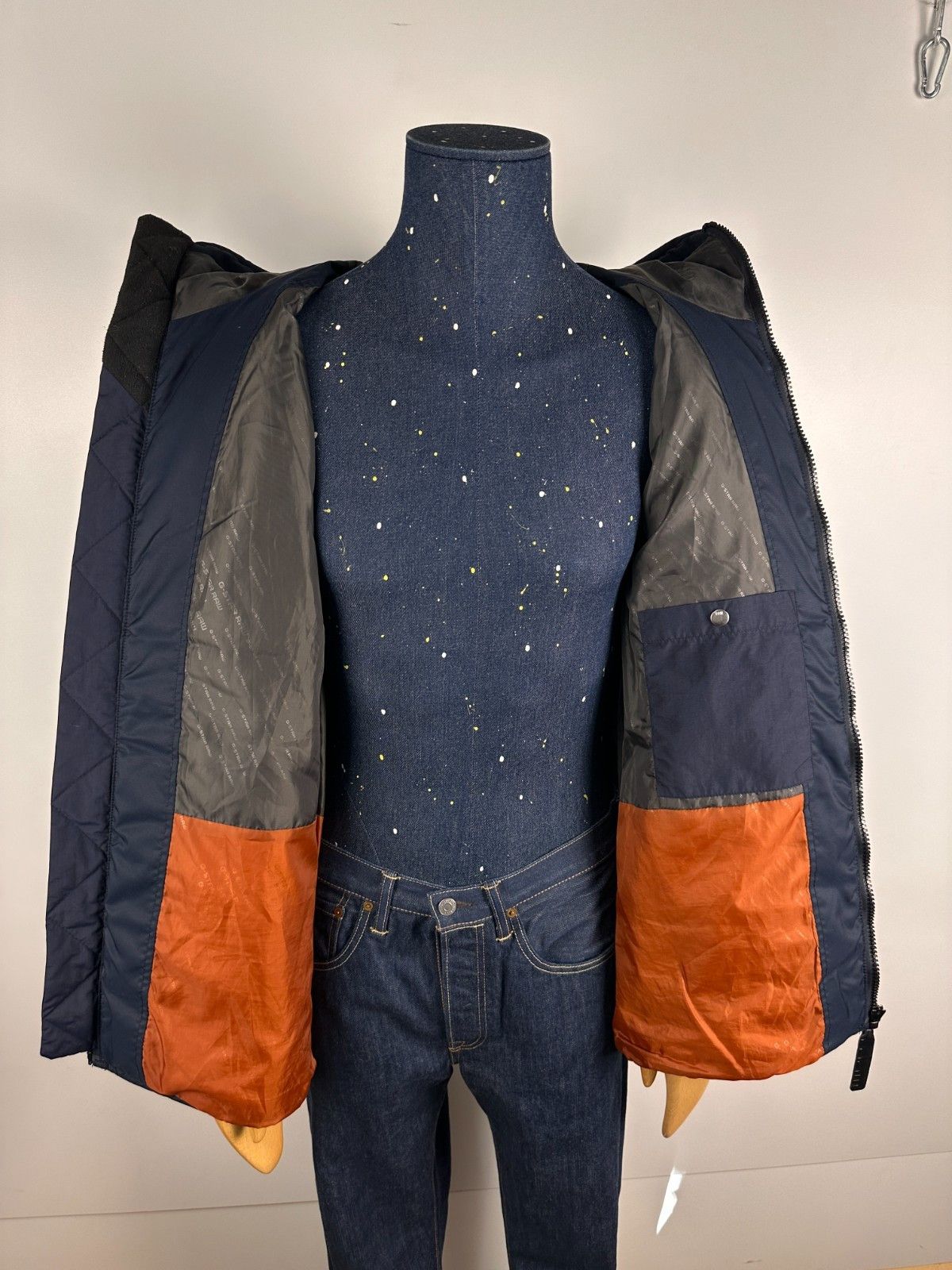 G-Star G Star Strett Short Chevron Parka Winter Navy Jacket Size L Size US L / EU 52-54 / 3 - 7 Thumbnail