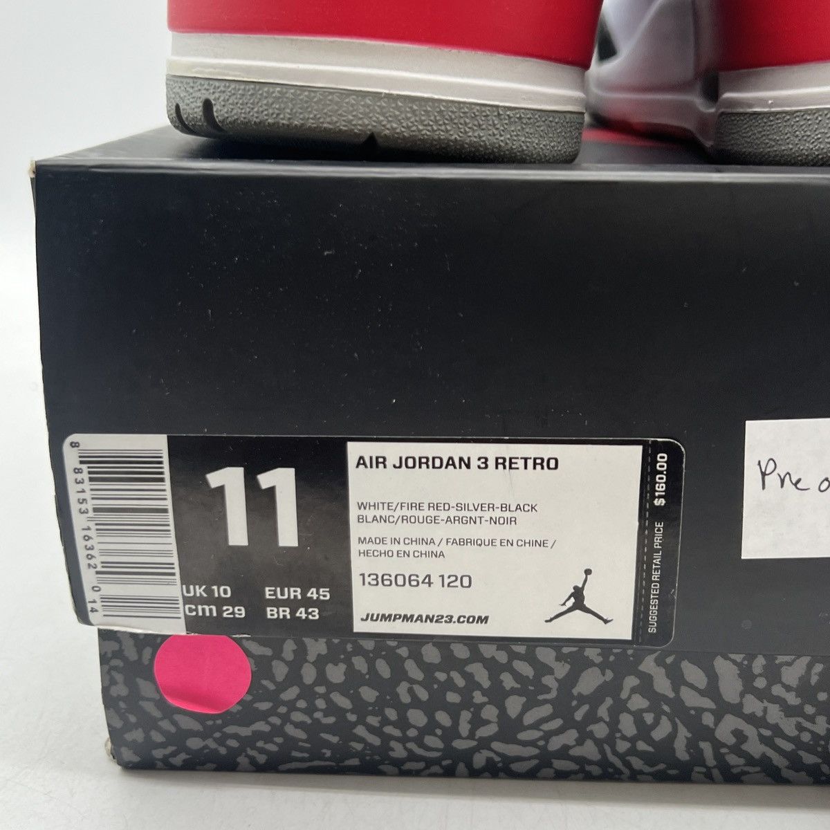 Jordan Brand Air Jordan 3 fire red Size US 11 / EU 44 - 6 Thumbnail