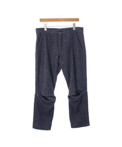 Comme des Garcons SHIRT Cropped Pants herringbone slit knee pattern zipper Navy Size US 35 - 1 Thumbnail