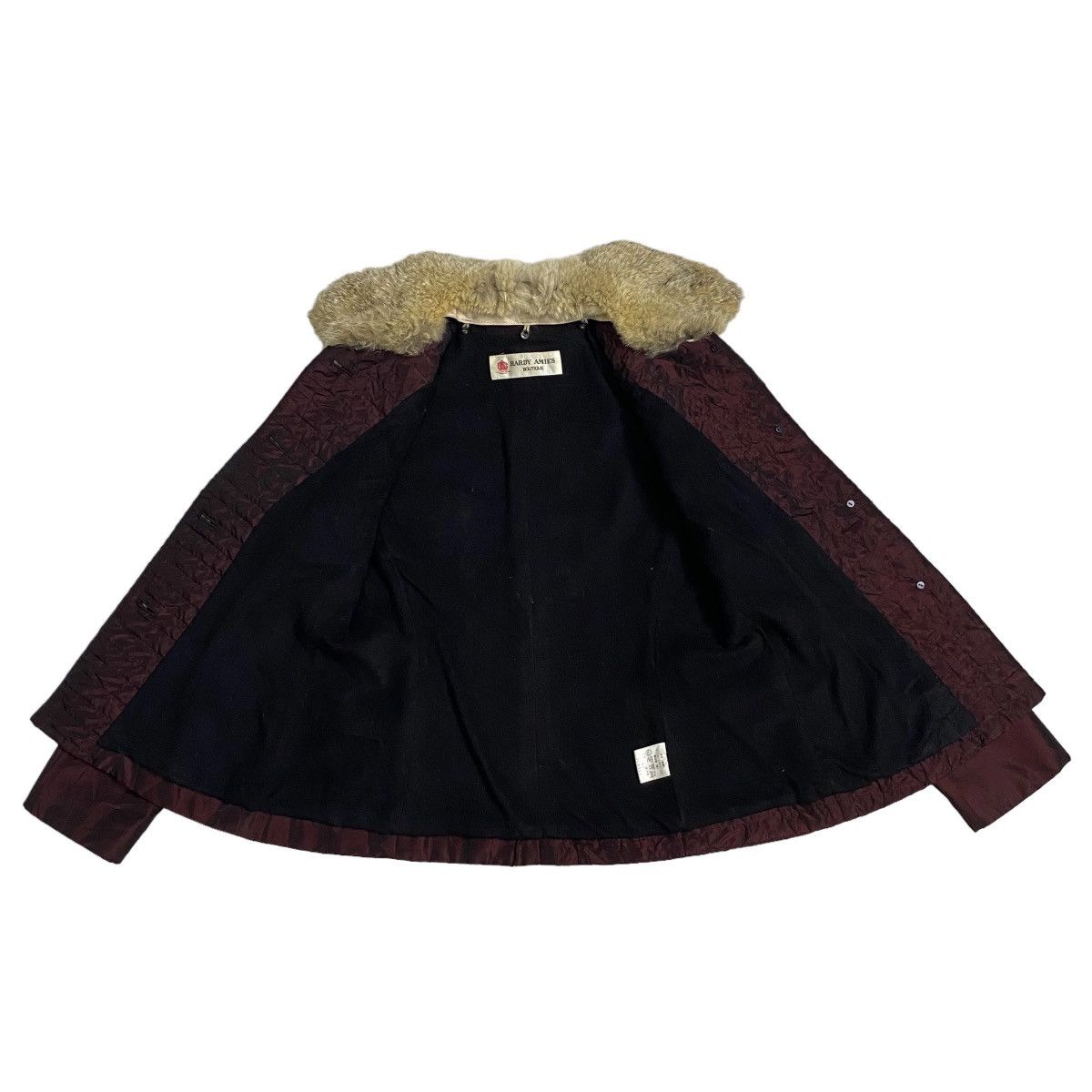 Hardy Amies × Vintage Hardy Armies Boutique quilted jacket fox fur neck Size S / US 4 / IT 40 - 8 Thumbnail