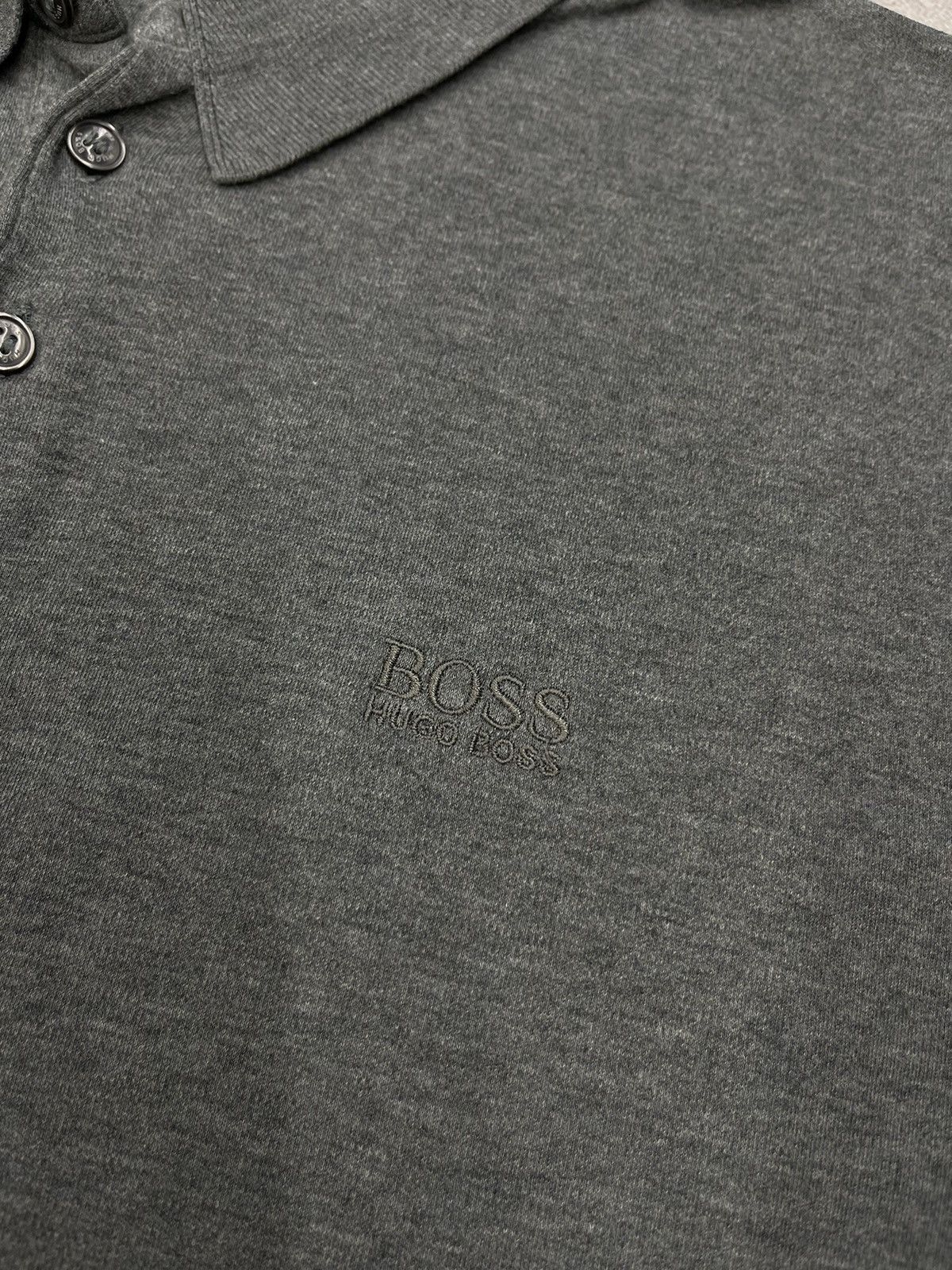 Hugo Boss Mens Hugo Boss Polo Longsleeve Grey Size US L / EU 52-54 / 3 - 5 Thumbnail