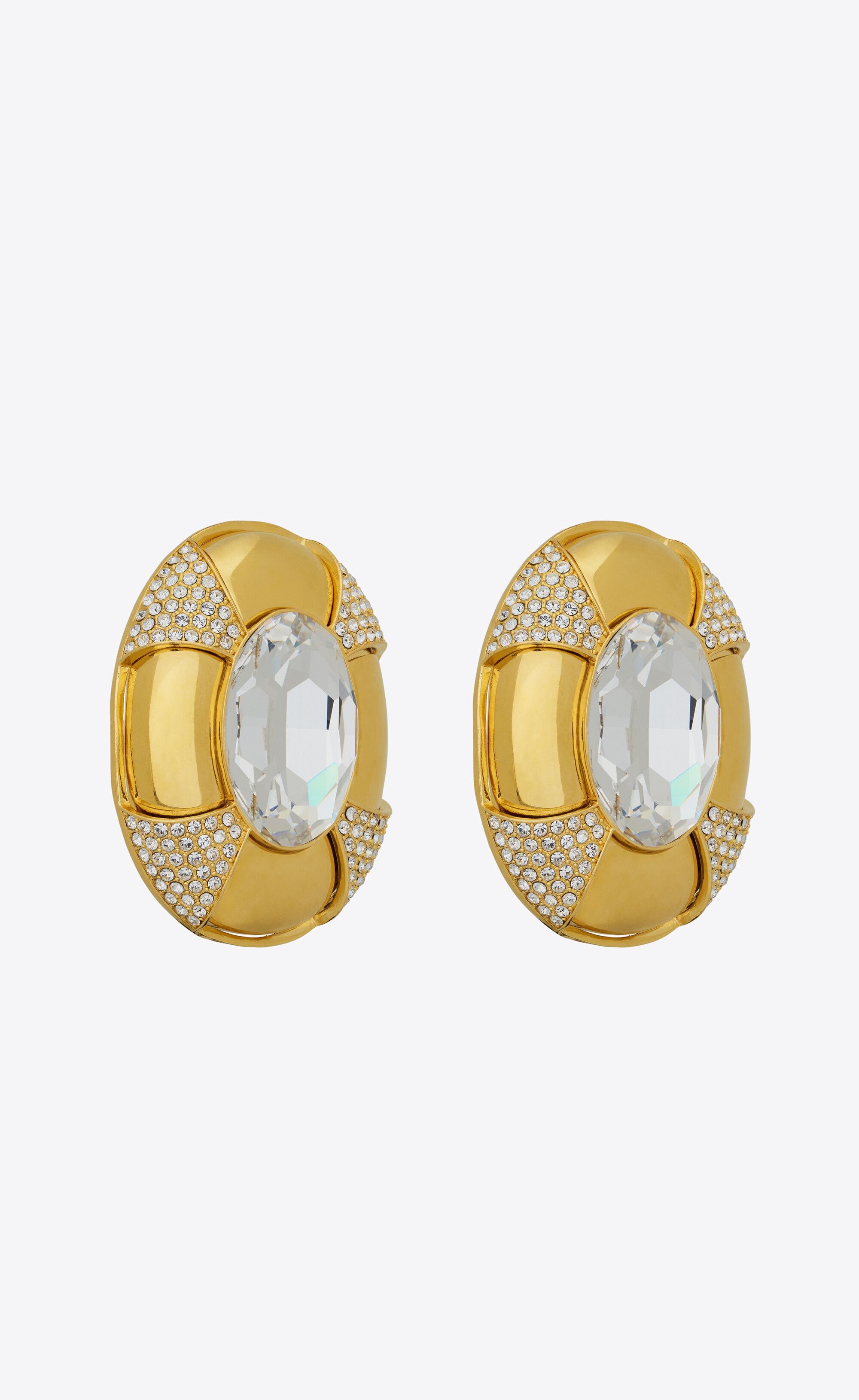 Saint Laurent Paris o1s1wg110325 Size: OS / 747681 Saharienne Earrings in Metal Size ONE SIZE - 2 Thumbnail