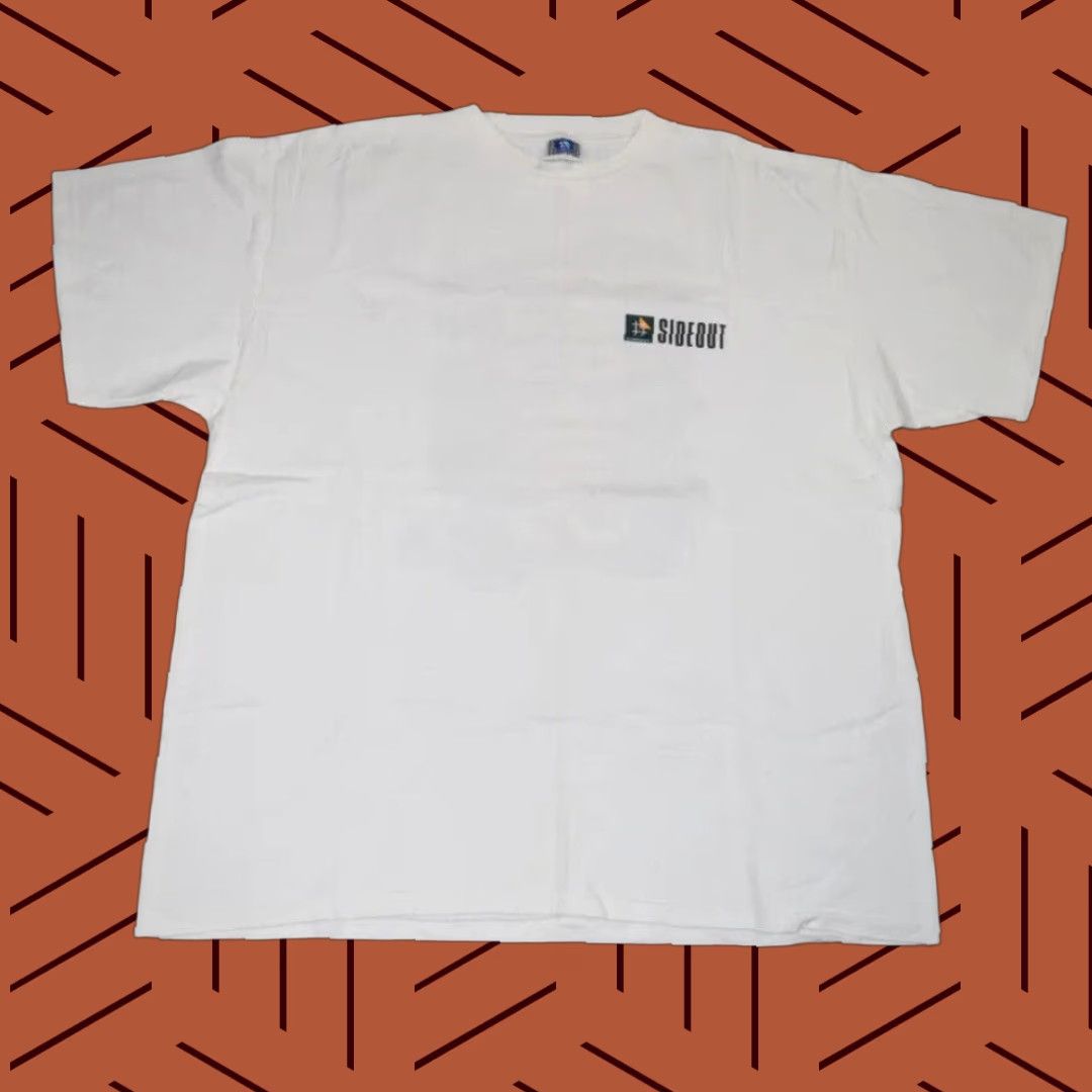 Sideout VINTAGE Sideout T-Shirt Shirt 2XL White 80s 90s Beach Volleyball Surf Logo Graphic Men's Size US XXL / EU 58 / 5 - 1 Thumbnail