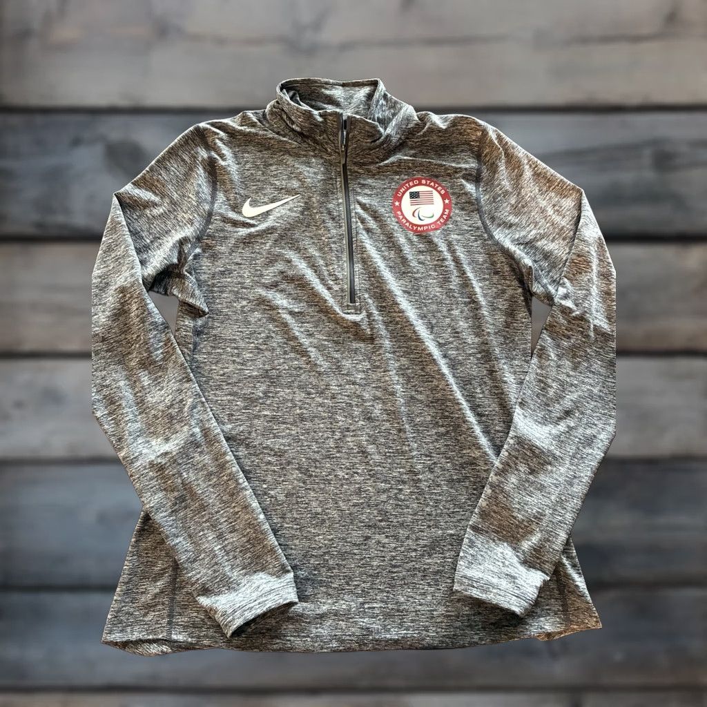 Nike Nike Running Quarter Zip Pullover Mens M Grey United States Paralympic Team Size US M / EU 48-50 / 2 - 1 Thumbnail