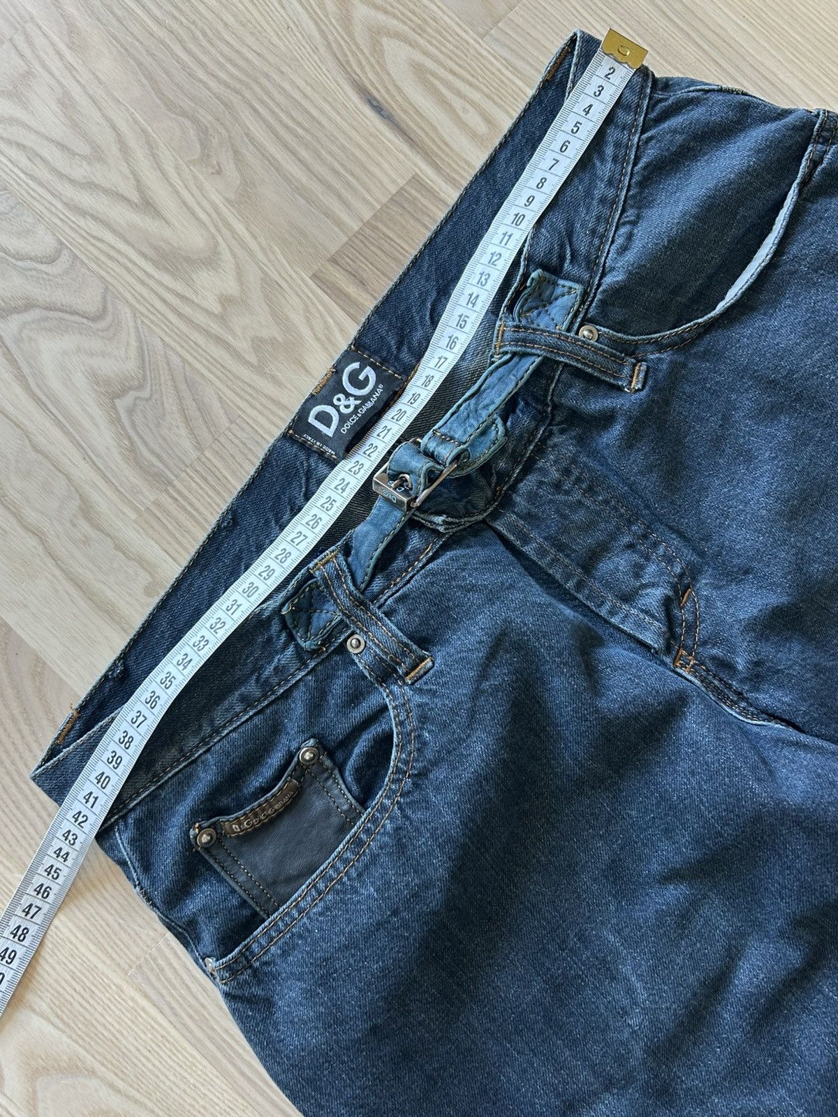 Dolce & Gabbana Dolce & Gabbana AW2004 Archive Bondage Zipper Flare Jeans Size US 33 - 10 Thumbnail