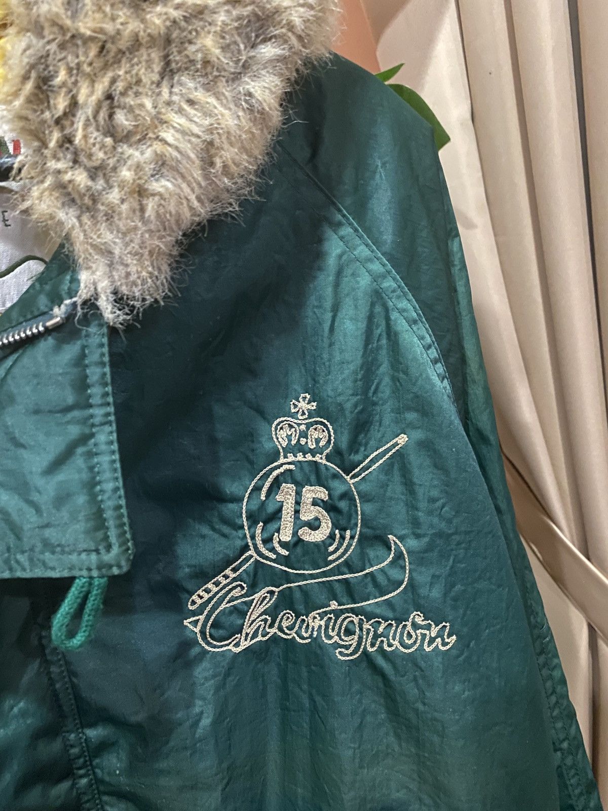 Chevignon Vintage Chevignon Paris Billiard Green Nylon Bomber Jacket Size US M / EU 48-50 / 2 - 7 Thumbnail