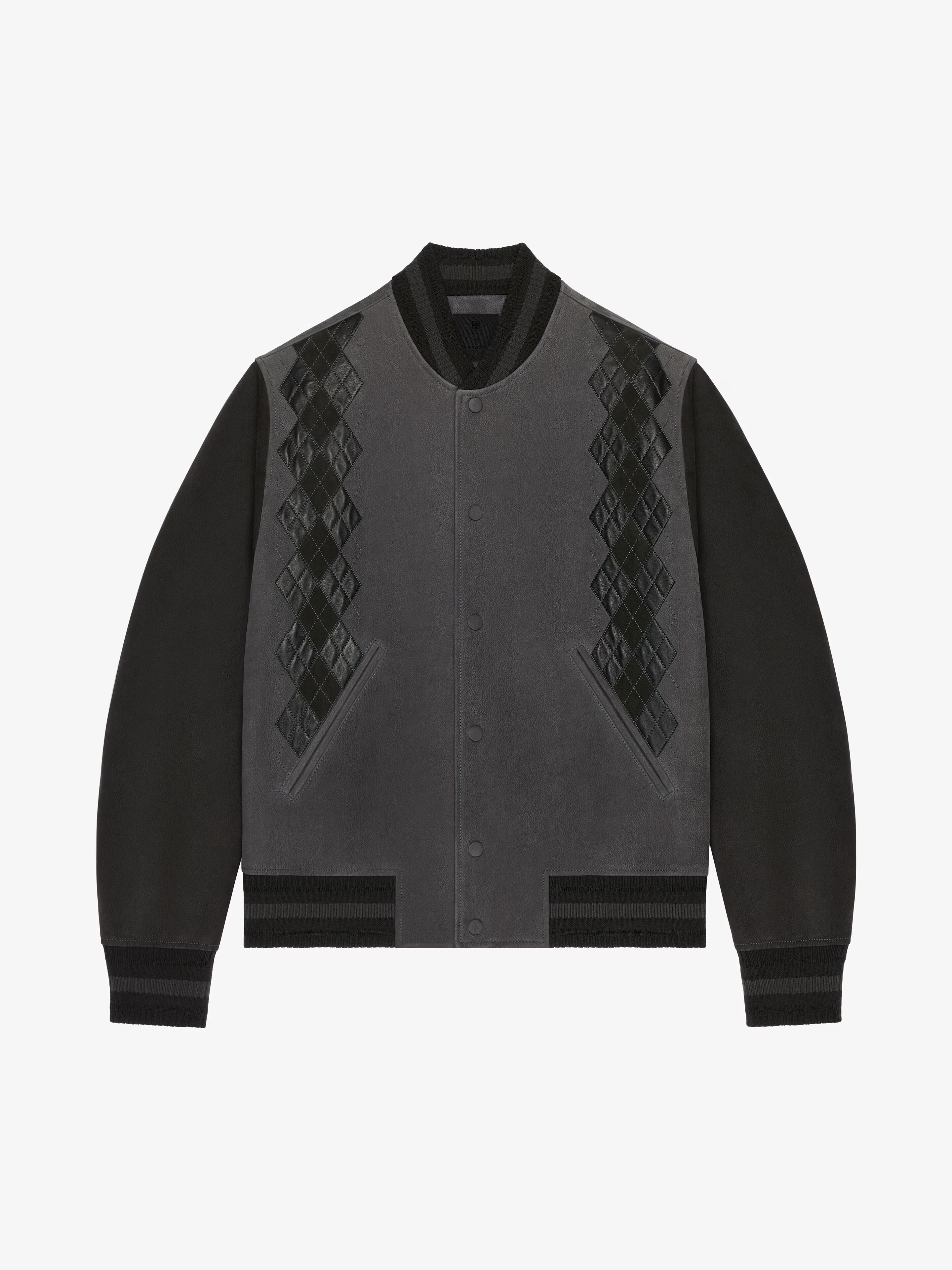 Givenchy o1srvl11e1225 Varsity Jacket in Grey/Black Size US XL / EU 56 / 4 - 1 Preview