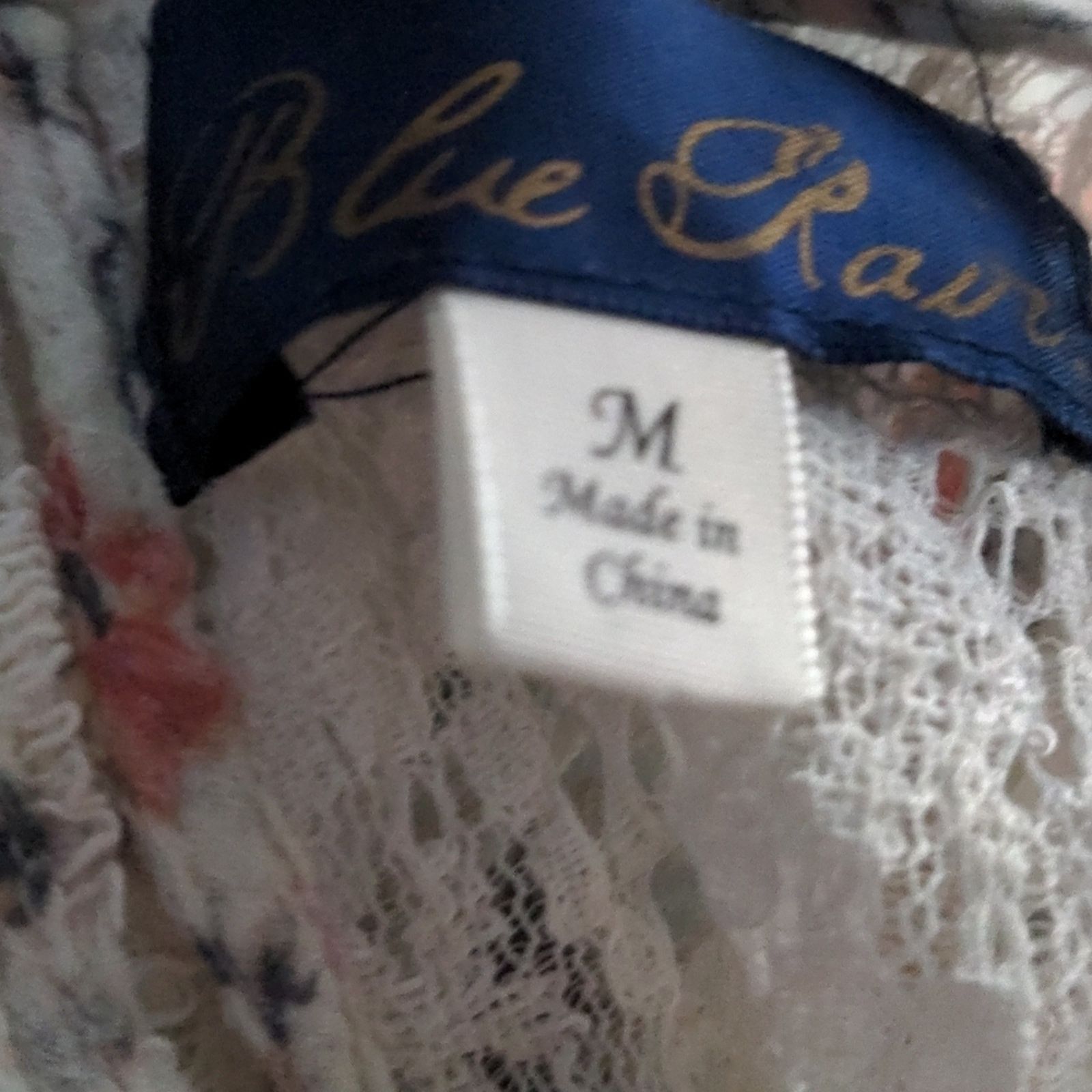 Other BLUE RAIN Cream Floral Tiered Dress w/ Lace Shoulder Medium Size M / US 6-8 / IT 42-44 - 9 Thumbnail