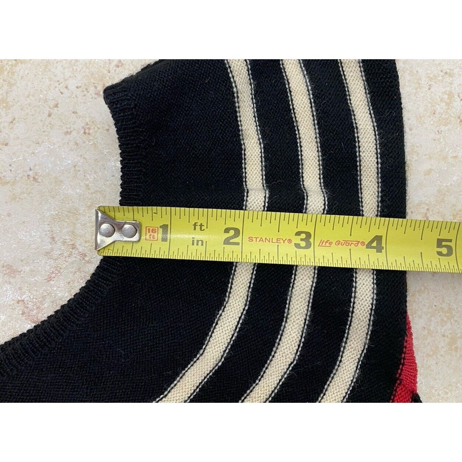 Sonia Rykiel Sonia Rykiel Black White Striped Wool Short Sleeve Sweater Size ONE SIZE - 8 Thumbnail