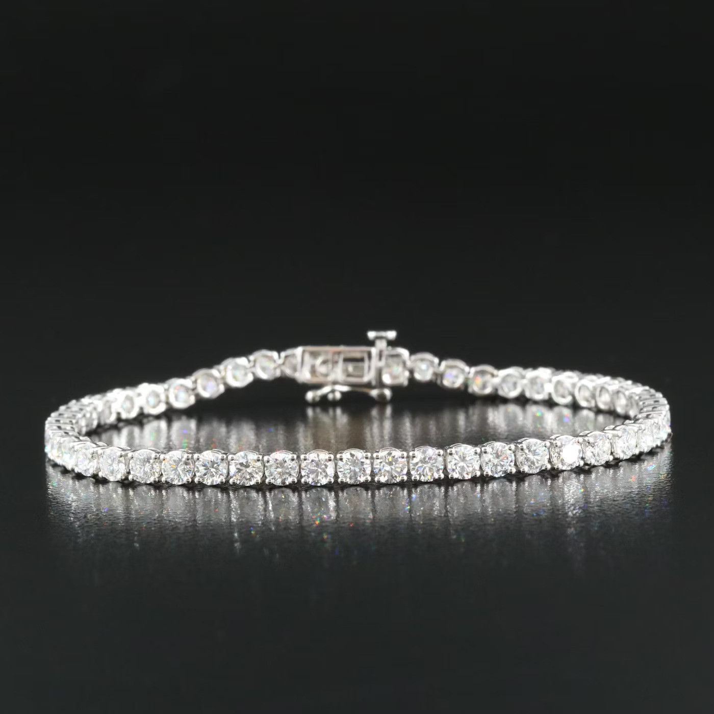 Other 14k White Gold 7 CTW Diamond Tennis Bracelet Size ONE SIZE - 1 Thumbnail