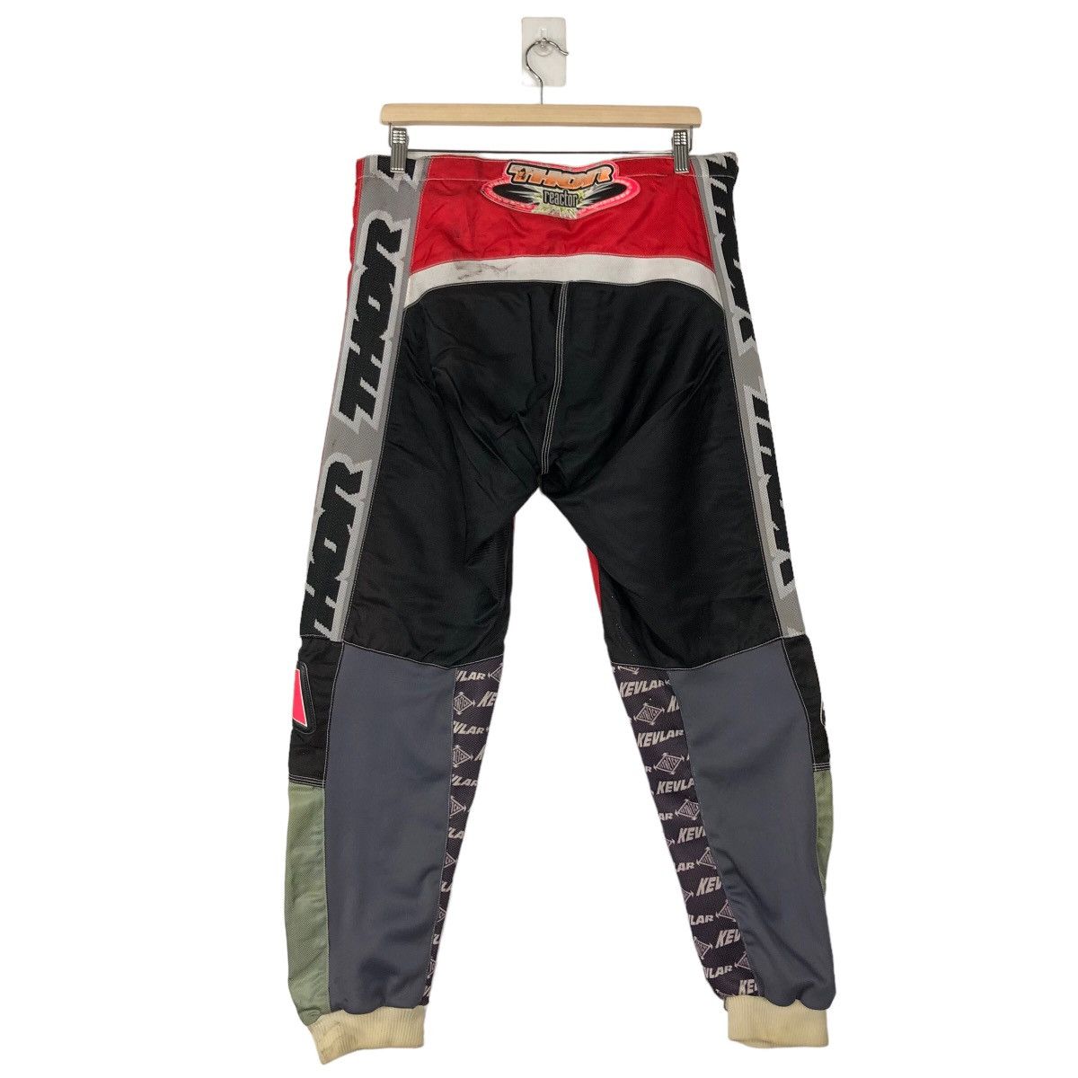 Japanese Brand 🔥RARE MOTORCYCLE CROSS PANTS THOR REACTOR RACING BI LOGO Size US 32 / EU 48 - 6 Thumbnail
