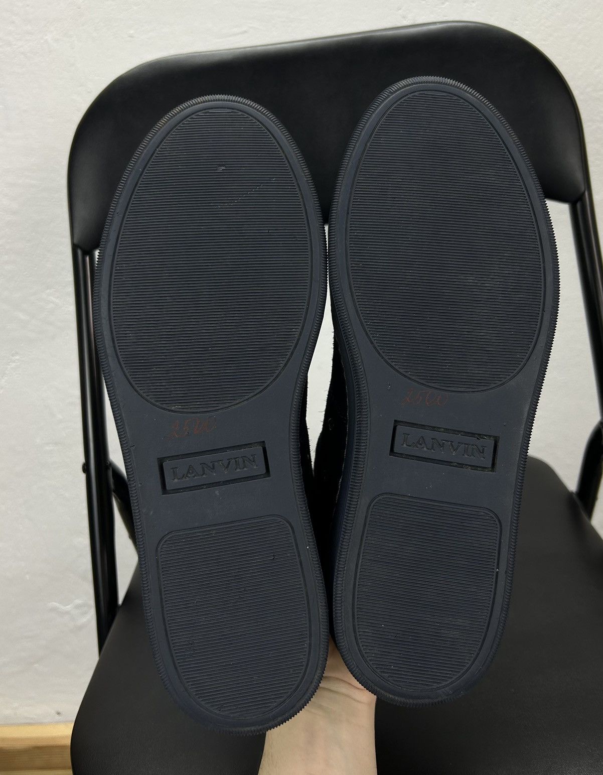 Lanvin Lanvin Leather Casual Sneakers Navy Size 41 EUR Size US 8 / EU 41 - 7 Thumbnail