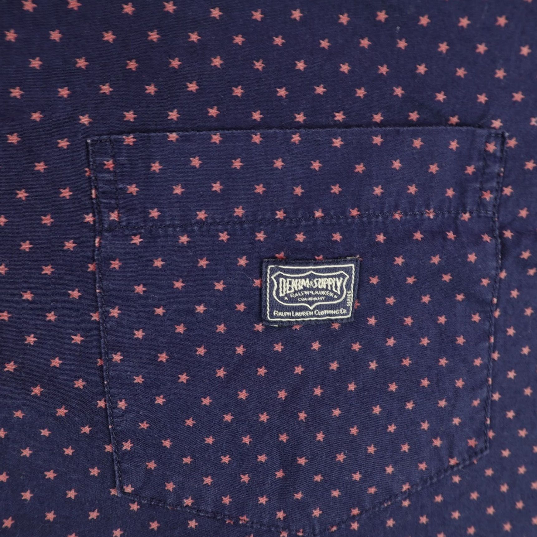 Ralph Lauren VINTAGE Ralph Lauren Denim & Supply Shirt Mens XL Blue Red Star Print Button Up Stars Size US XL / EU 56 / 4 - 3 Thumbnail