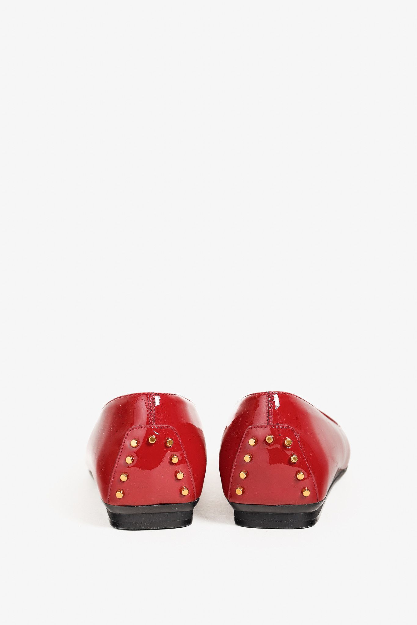 Tod's Tod's Studded Demi Wedge Patent Leather Ballerina Flats Size US 9.5 / IT 39.5 - 3 Thumbnail