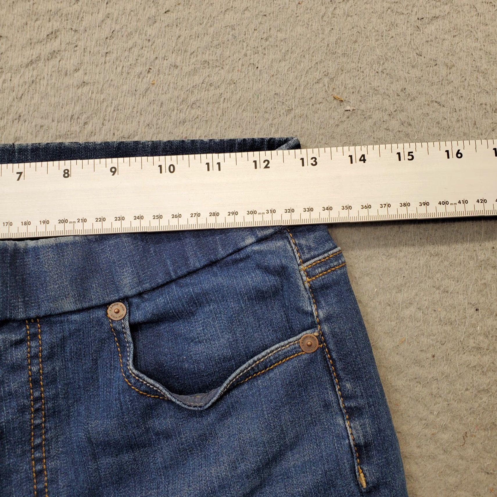 Lands' End Lands' End Jeans Women Size 4 Blue Denim Solid Stretch Cotton Skinny Leg Pull On Womens Size 4 Blue Denim Skinny Jeans Size 27" / US 4 / IT 40 - 6 Thumbnail