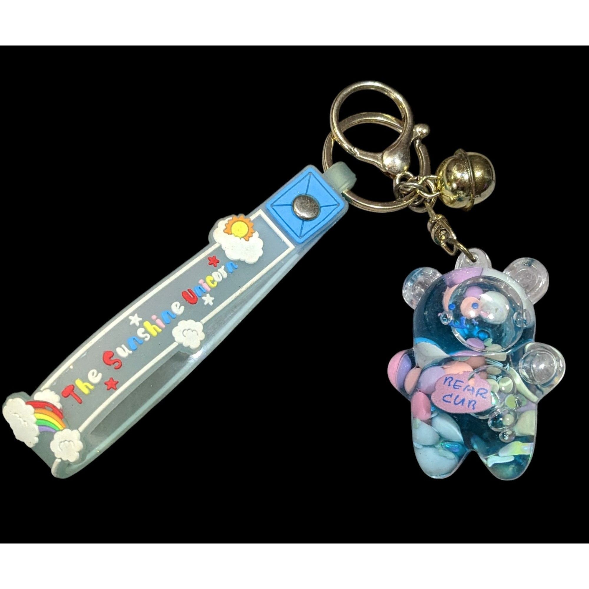 Other Kawaii The Sunshine Unicorn Blue Bear Cub Keychain Size ONE SIZE - 1 Thumbnail