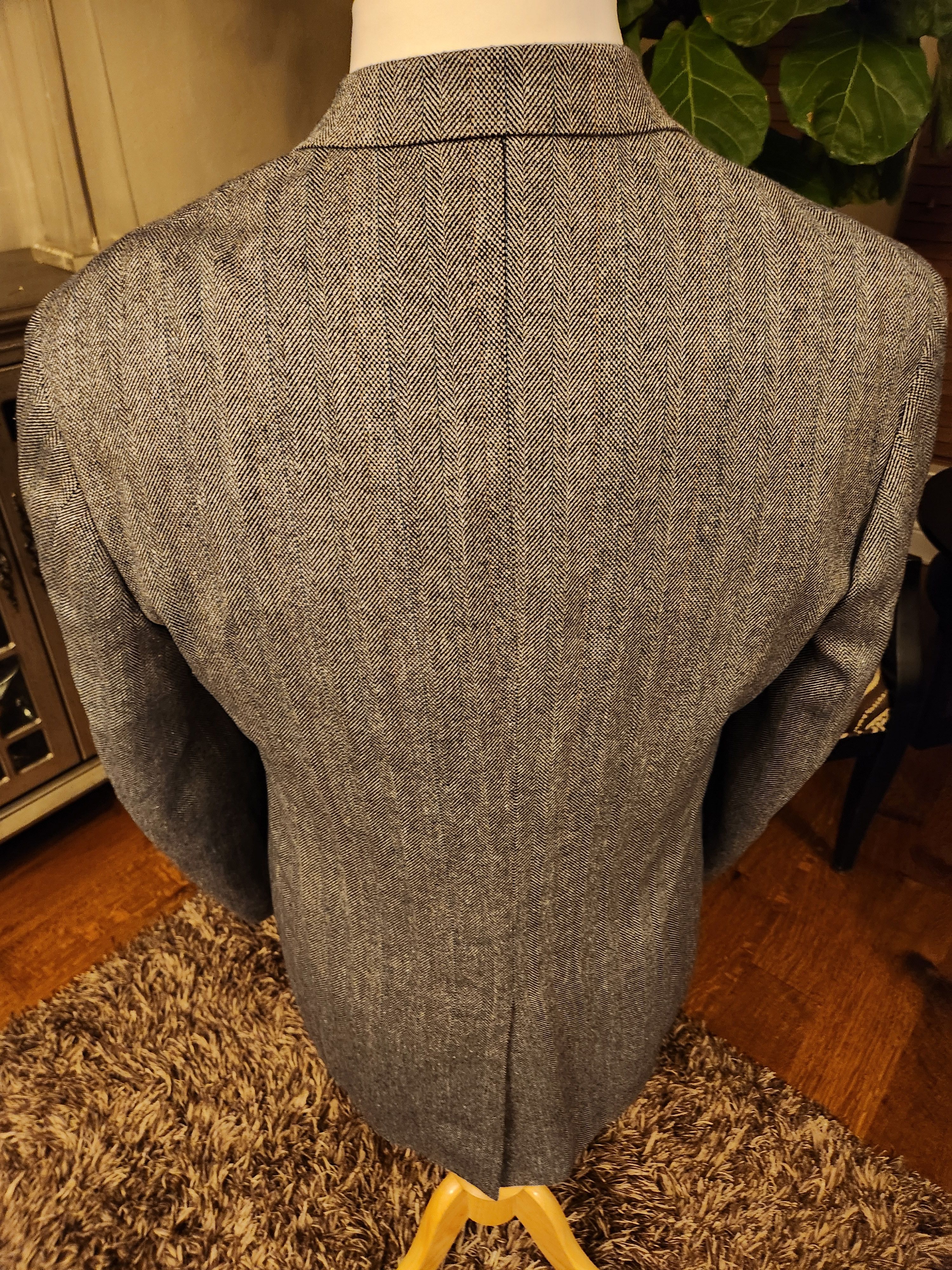 Evan Picone × Vintage Vintage New Herringbone Blazer Size 44L - 2 Thumbnail