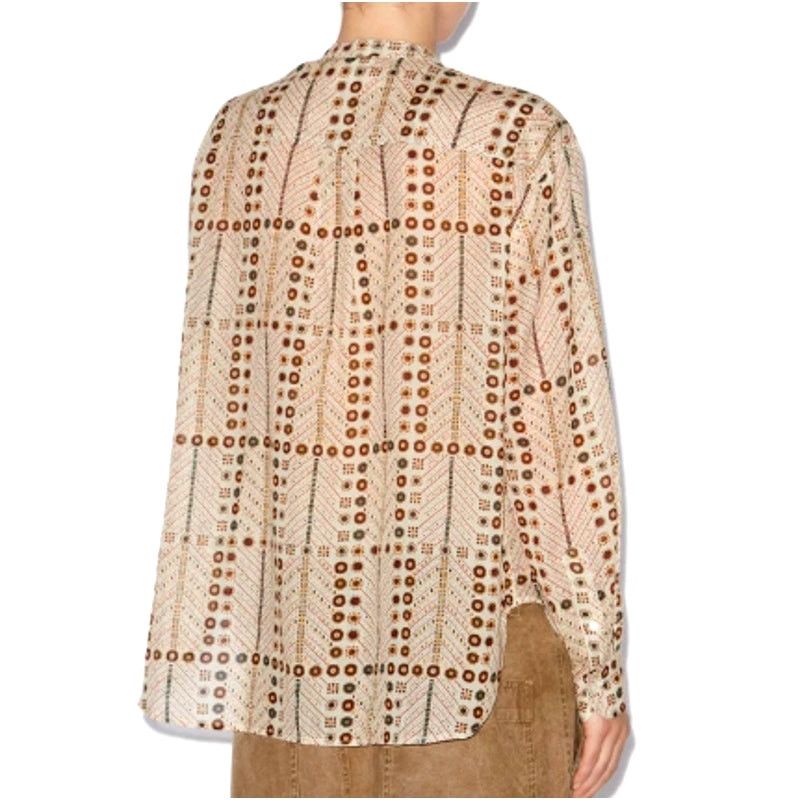 Isabel Marant Etoile Marant Etoile Ecru Mexika Printed Cotton Blouse 38 | Medium Size M / US 6-8 / IT 42-44 - 2 Thumbnail