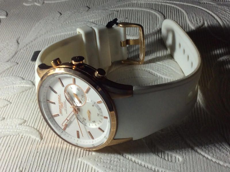 Designer Jorg Gray Men's Quartz Watch rubber white strap Size ONE SIZE - 4 Thumbnail