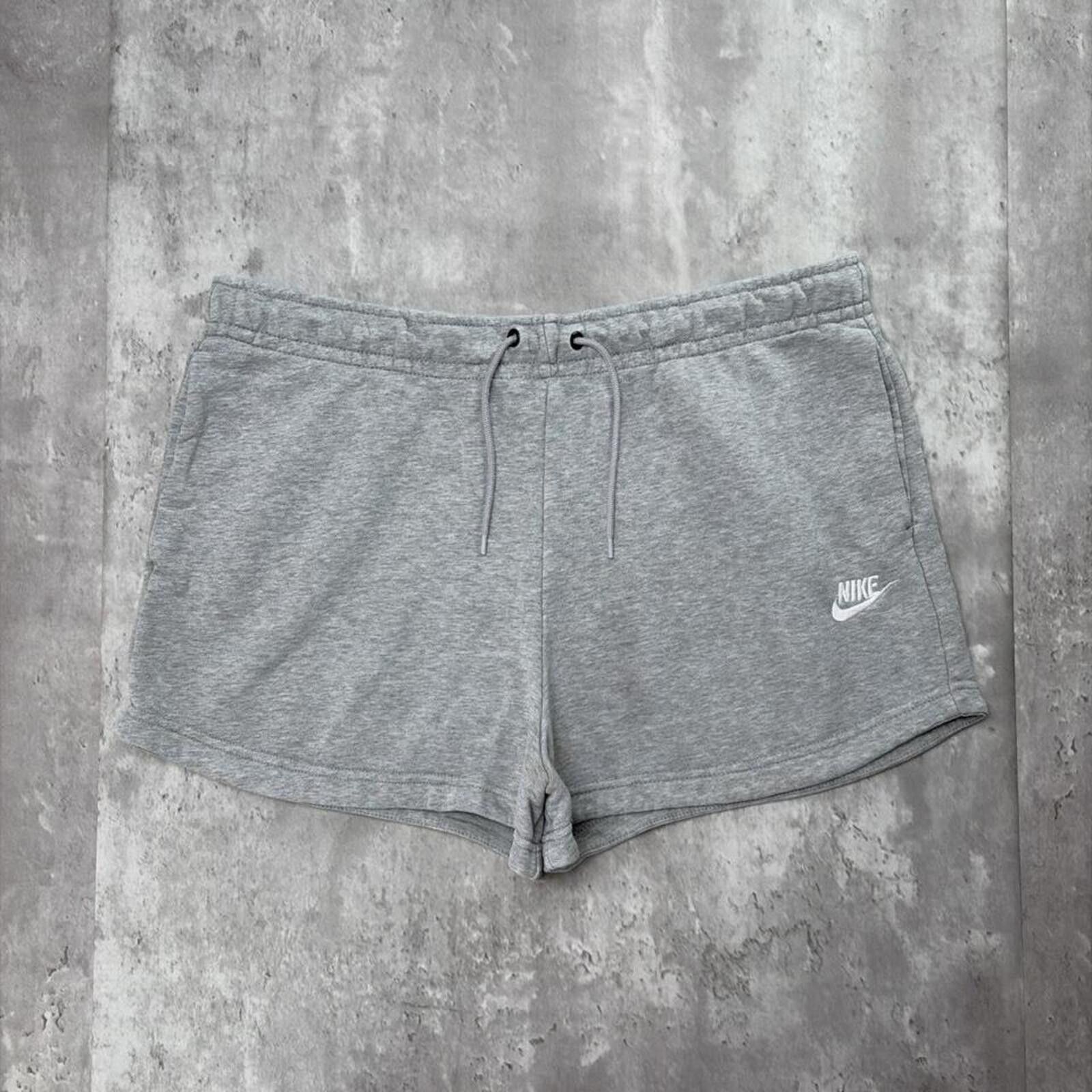 Nike Y2K Grey Nike Swoosh Mini Shorts Size 40" / US 18 - 1 Thumbnail