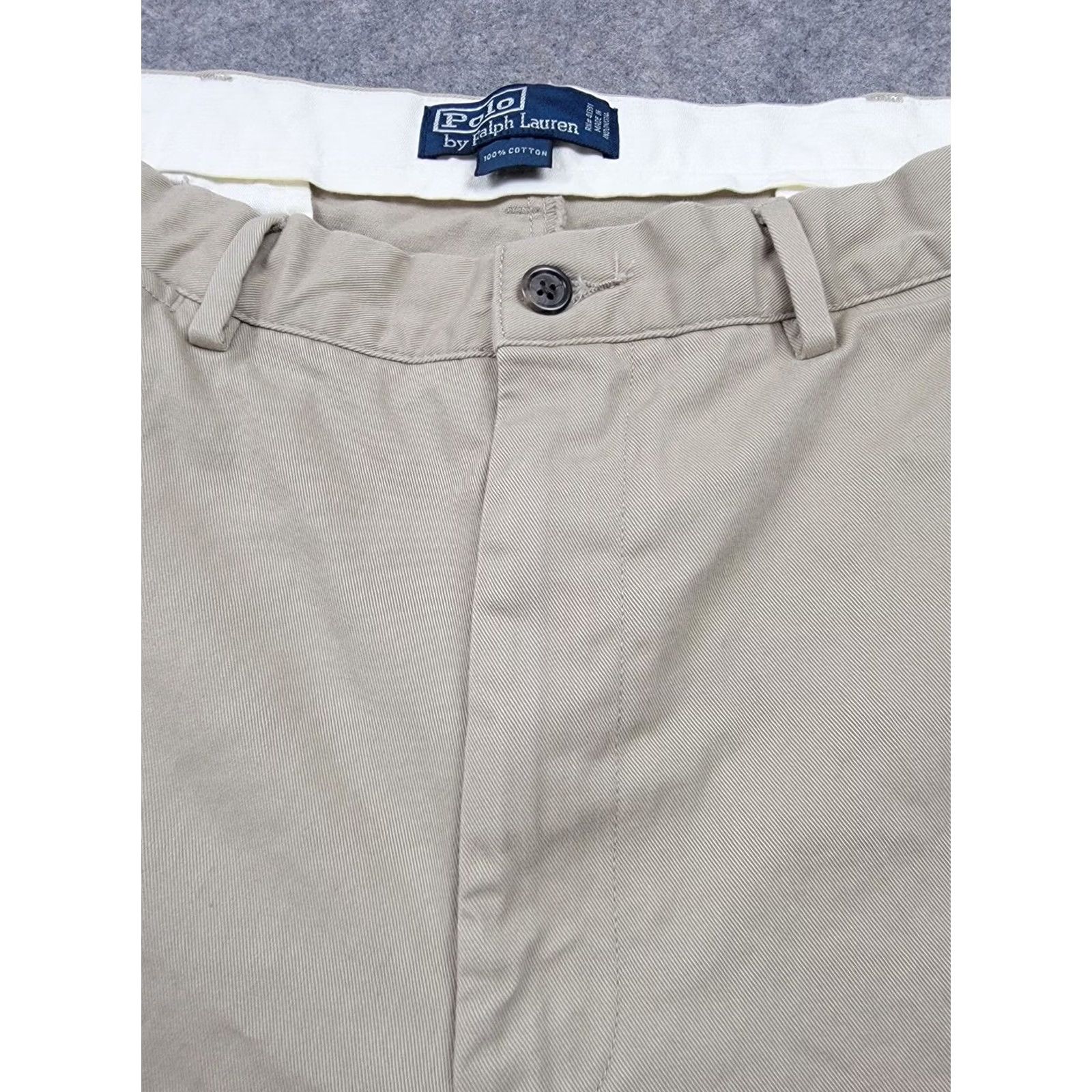 Polo Ralph Lauren Polo Ralph Lauren Classic Chino Pants Mens 36x32 Beige Solid Logo Slim Fit Regular Size US M / EU 48-50 / 2 - 4 Thumbnail