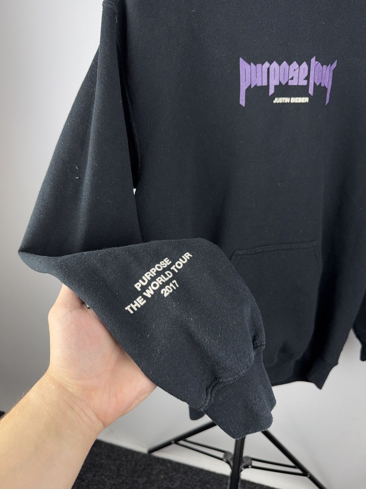 Justin Bieber Vintage 2017 Justin Bieber Purpose tour Big logo hoodie Size US S / EU 44-46 / 1 - 5 Thumbnail