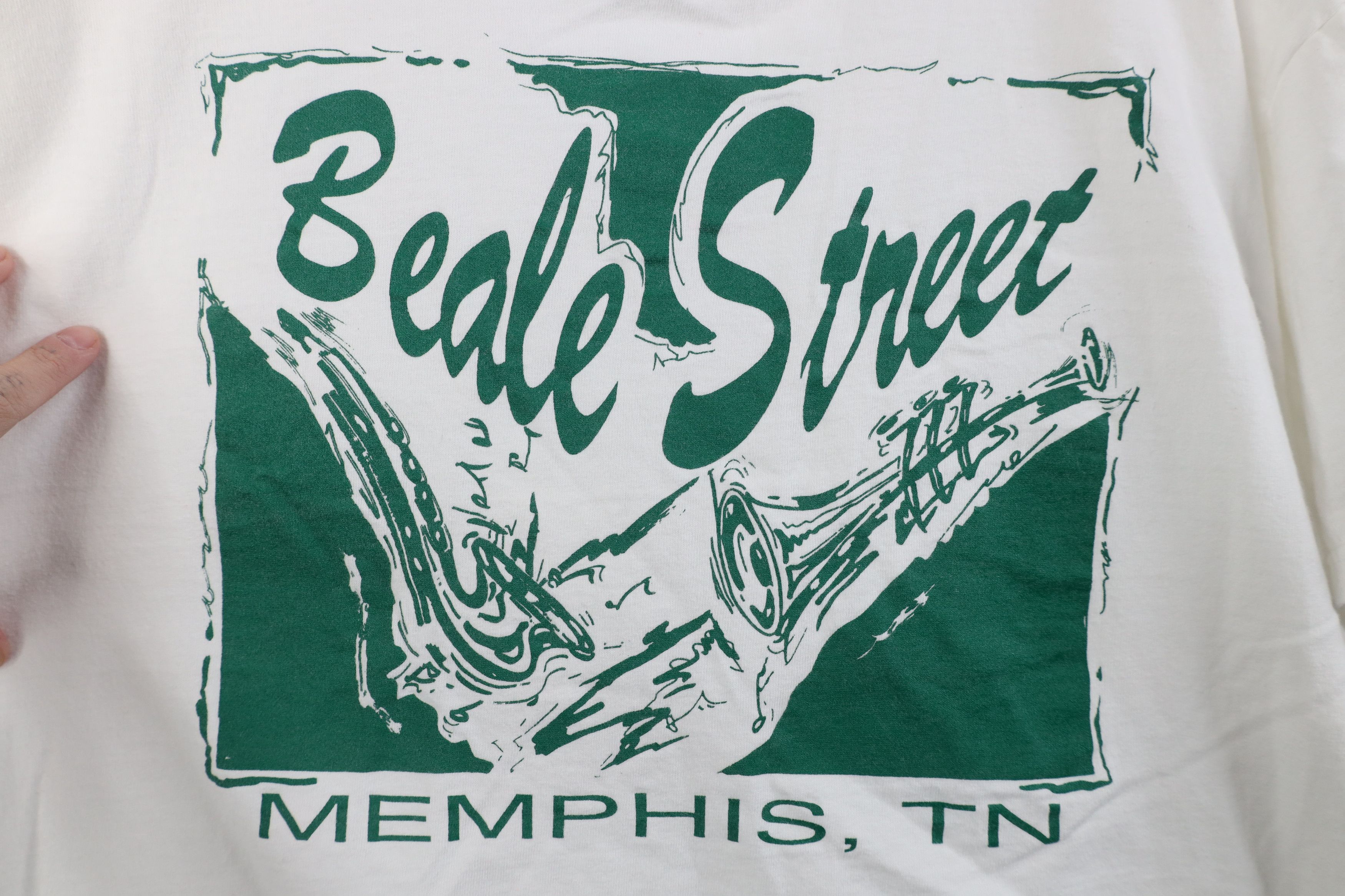 Vintage Vintage 90s Y2K Streetwear Street Memphis Jazz Music T-Shirt Size XL / US 12-14 / IT 48-50 - 4 Thumbnail