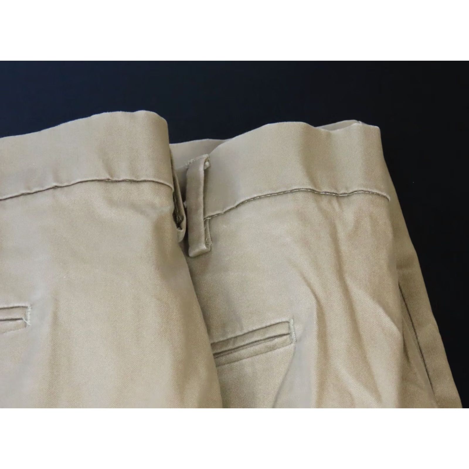 Dockers DOCKERS Pants Classic Fit 2 Pair Beige Tan Khaki 40x32 Straight Belt Loops Pockets Cotton Blend Regular Mens Size US 40 / EU 56 - 3 Thumbnail