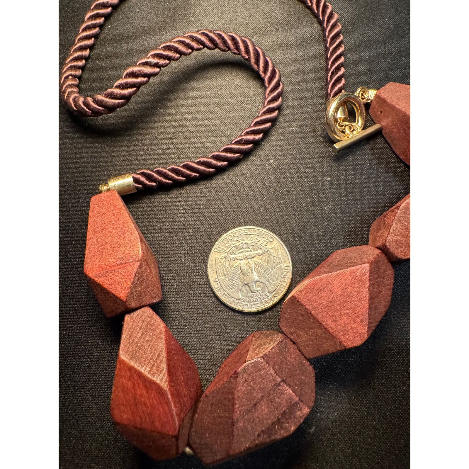 Other 18in Wooden Necklace on Cord with Toggle Clasp Size ONE SIZE - 4 Thumbnail