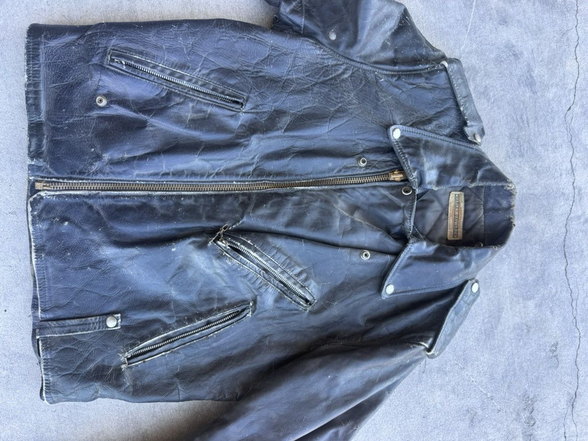 Harley Davidson Harley Motorcycle Vintage Leather Black Jacket 60s era Size US M / EU 48-50 / 2 - 11 Thumbnail