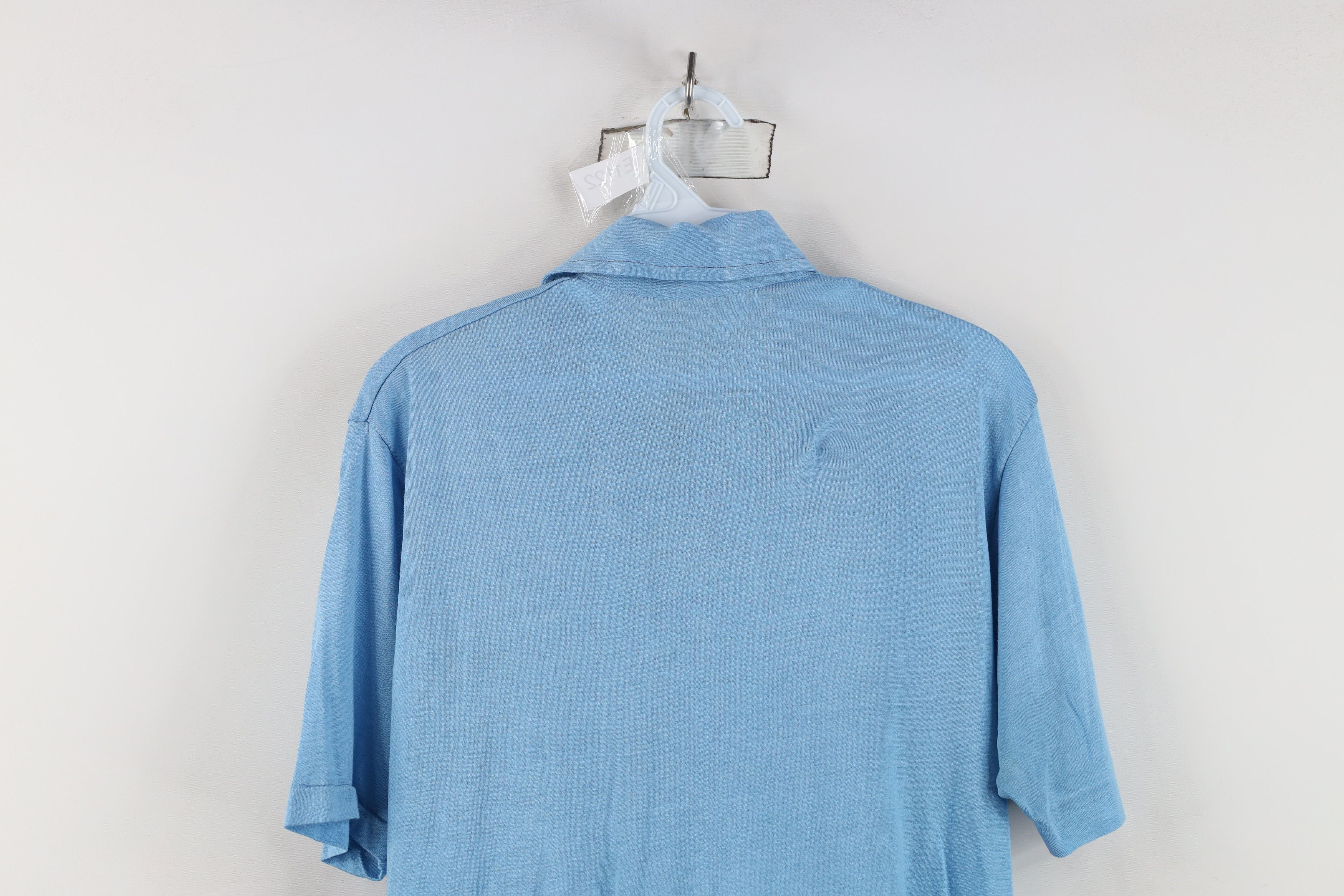 Vintage Vintage 60s 70s Streetwear Knit Collared Polo Shirt Blue USA Size US S / EU 44-46 / 1 - 15 Thumbnail