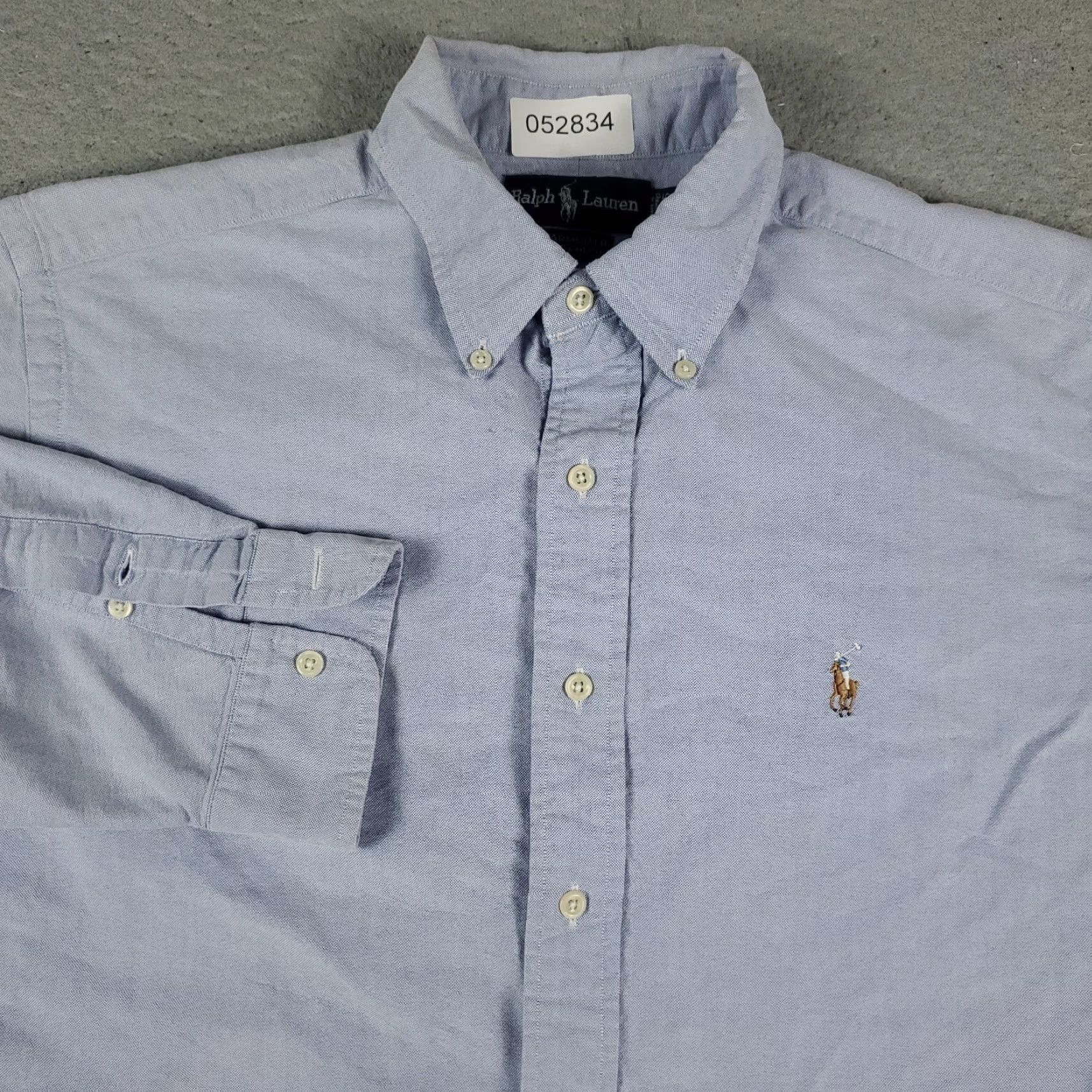 Ralph Lauren Ralph Lauren Dress Shirt Mens 16 Blue Long Sleeve Button-Up Regular Fit Size 42R - 2 Thumbnail