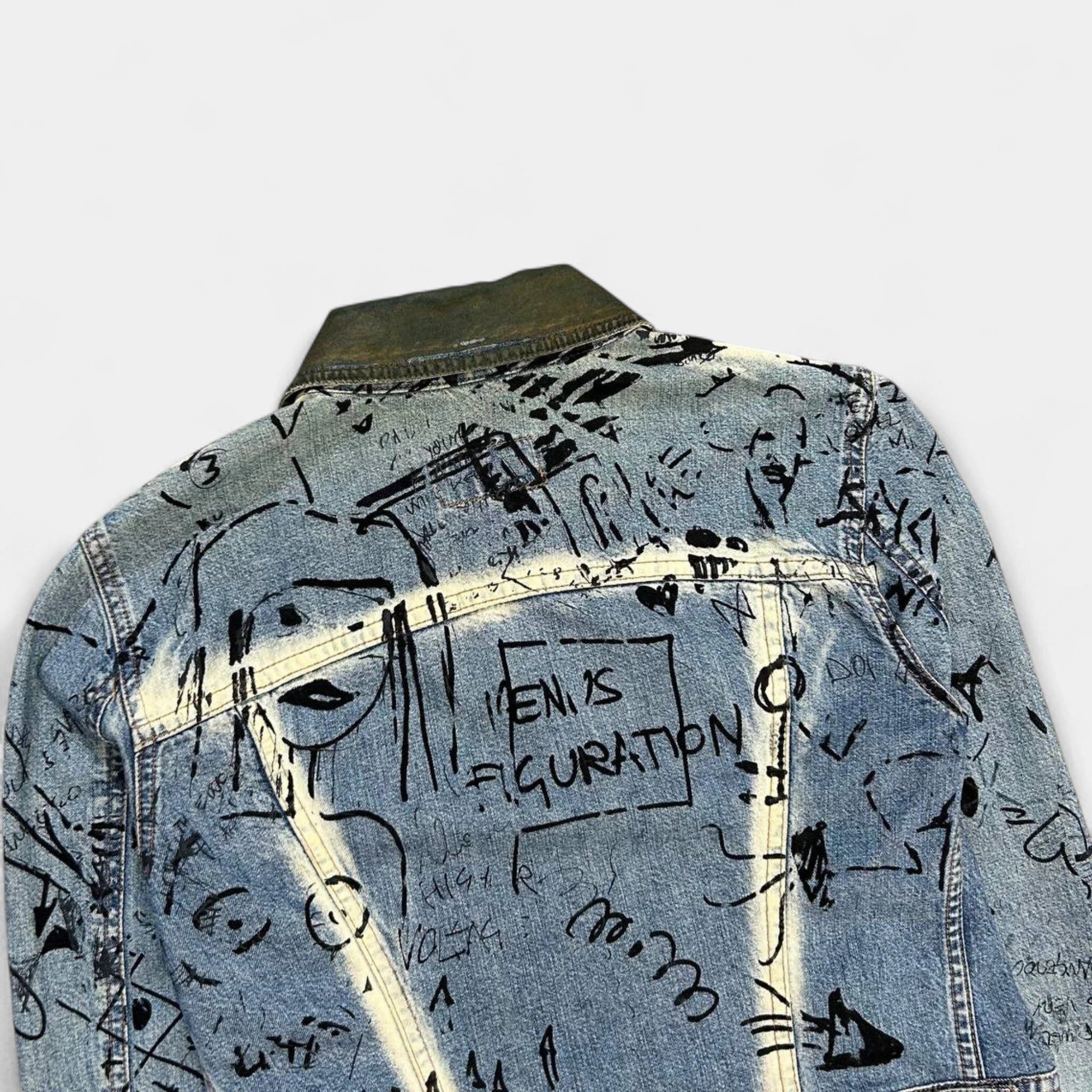 Dolce & Gabbana Dolce & Gabbana 2000s Denim Scribble Denim Jacket Size US XS / EU 42 / 0 - 6 Thumbnail
