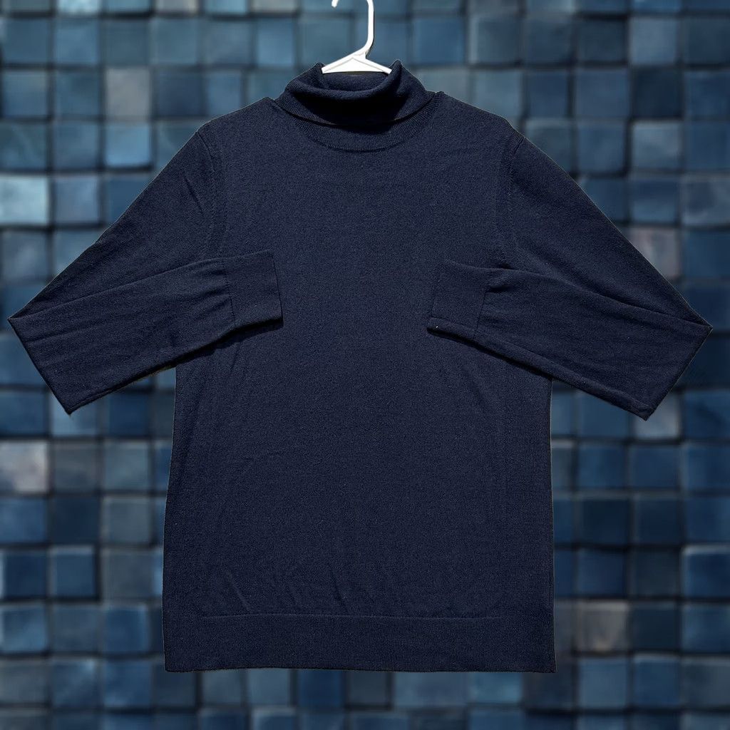 Express Express Sweater Mens LT Blue Turtleneck Merino Wool Long Sleeve Pullover Casual Size US L / EU 52-54 / 3 - 1 Thumbnail