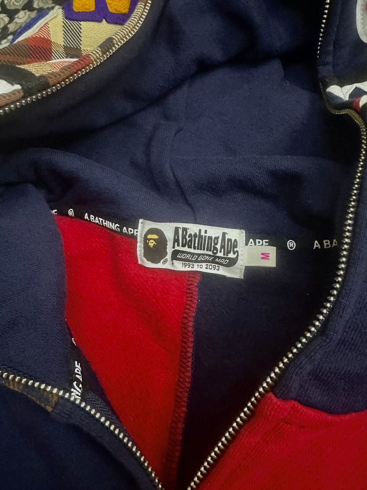 Bape A Bathing Ape Check Shark Relaxed Full Zip Hoodie Size M / US 6-8 / IT 42-44 - 5 Thumbnail