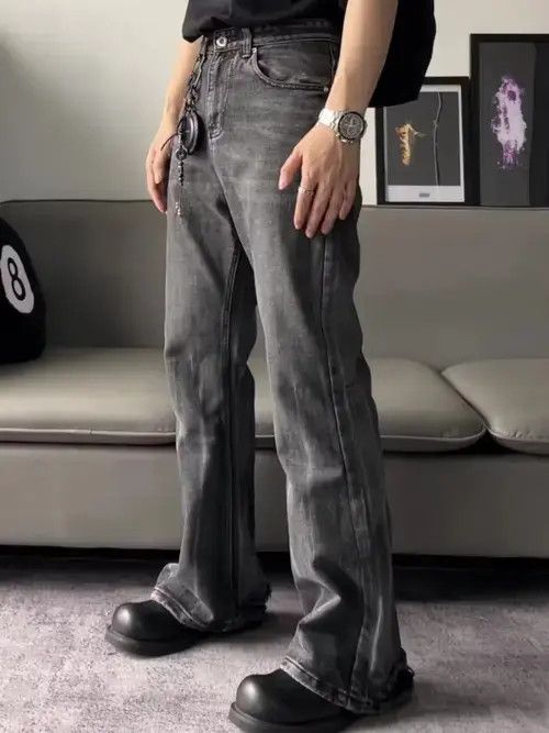 Designer × Japanese Brand × Vintage yuppie distressed washed flared jeans Size US 34 / EU 50 - 1 Thumbnail