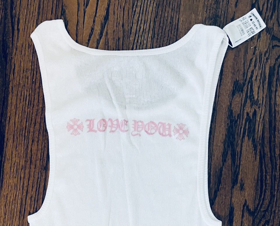 image of Tags On. Chrome Hearts I Love You Tank in White, Women's (Size XL)