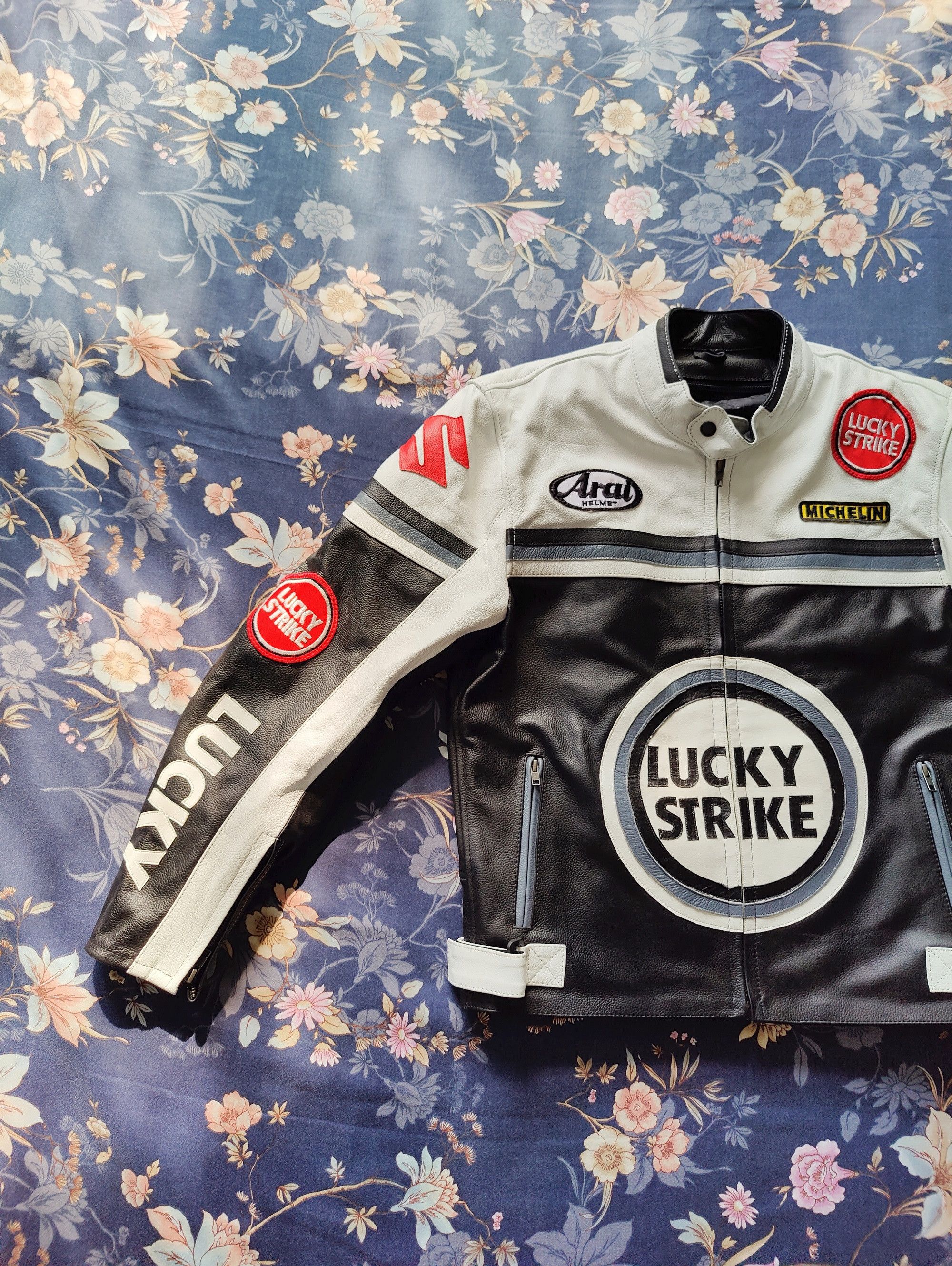 Vintage 🔥 LUCKY STRIKE 🔥 RARE VINTAGE 90s LEATHER JACKET OUTERWEAR Size US M / EU 48-50 / 2 - 3 Thumbnail