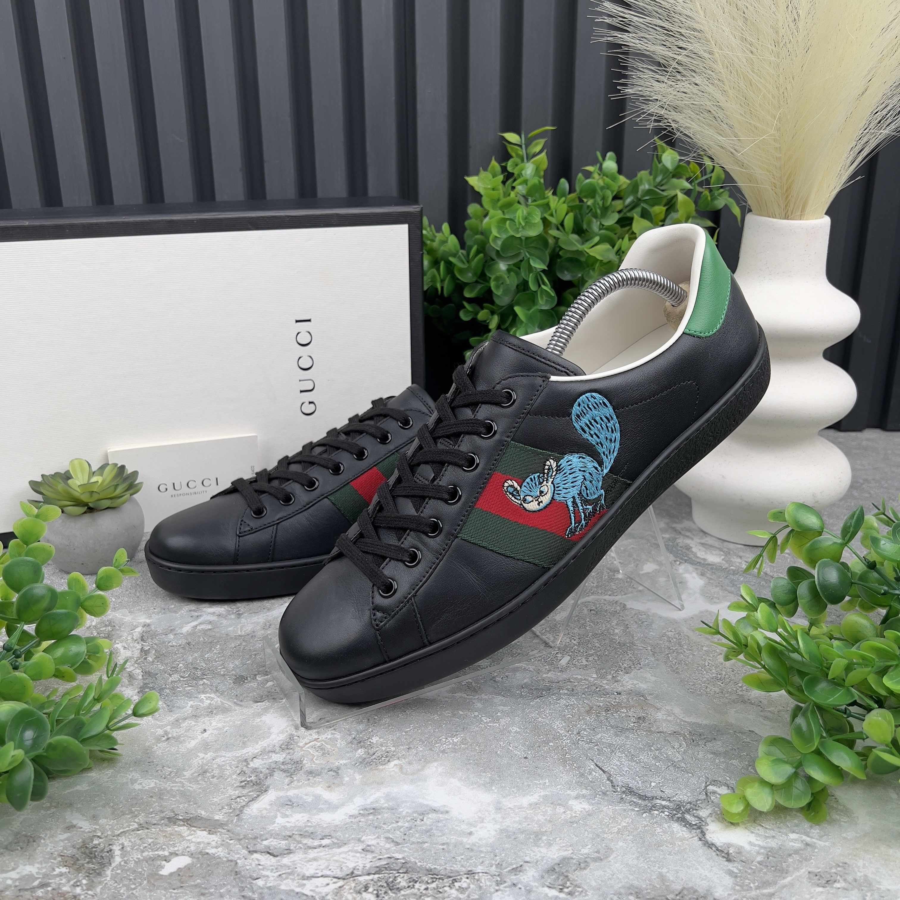 Gucci Ace Sneakers Web Freya Hartas Leather Size US 9.5 / EU 42-43 - 2 Thumbnail